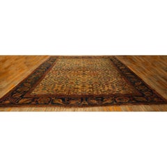 1940er Jahre Klassisch Beige Geometrisch Antik Handgeknüpft Wolle Mahal Farahan Teppich Teppich
