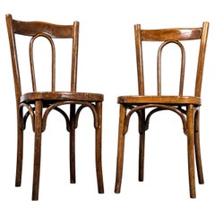 1940
s Classic Tight Hoop Back Bentwood Dining Chairs - Pair