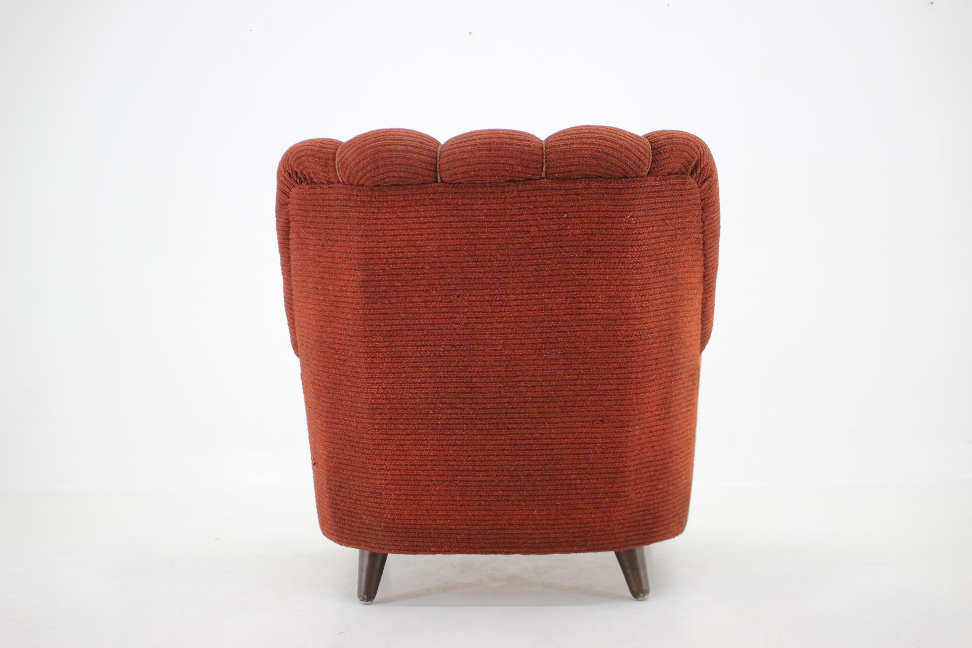 1940s Club Wool Armchair, Czechoslovakia / 3 Items Available 1