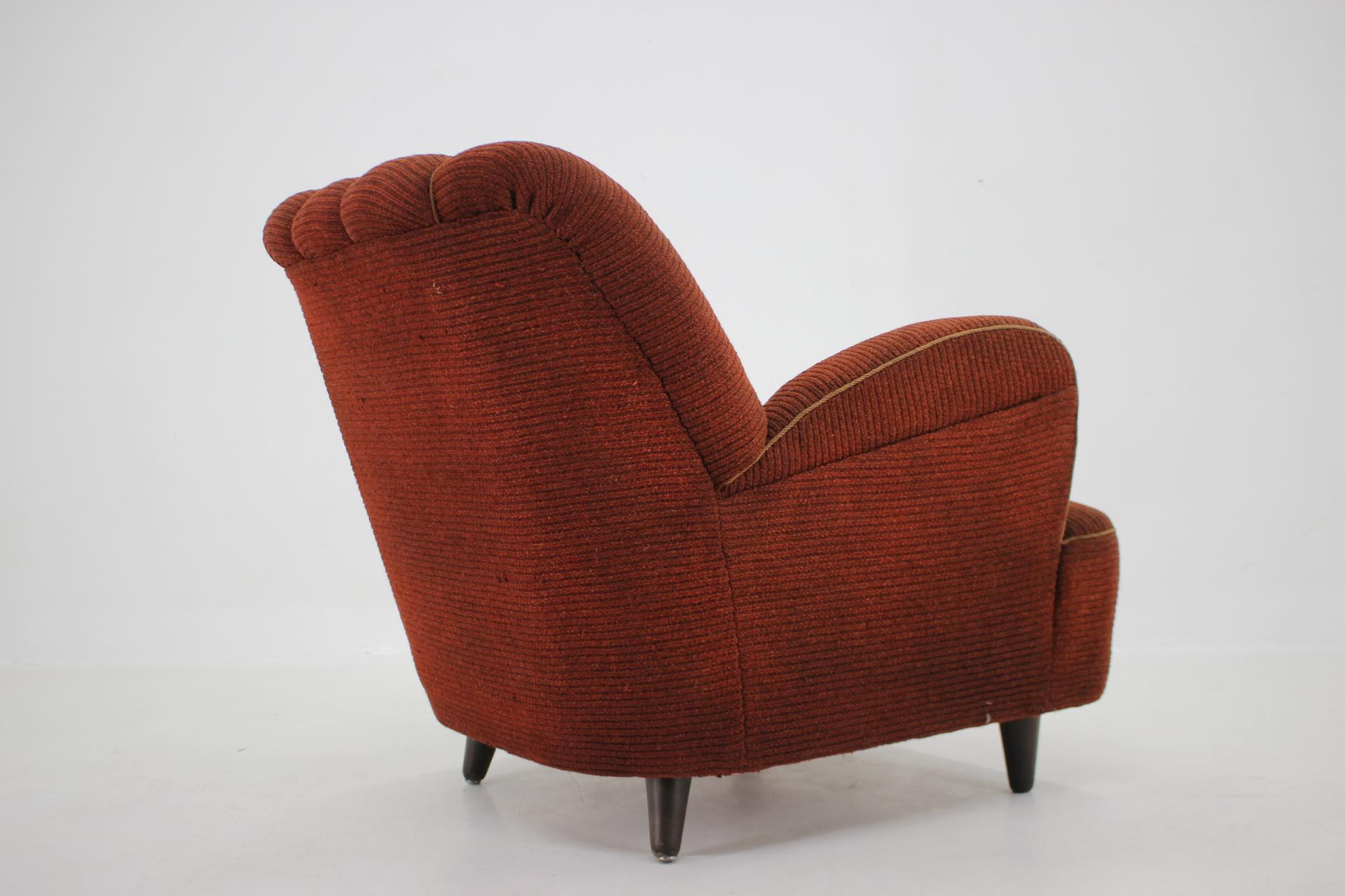 1940s Club Wool Armchair, Czechoslovakia / 3 Items Available 2