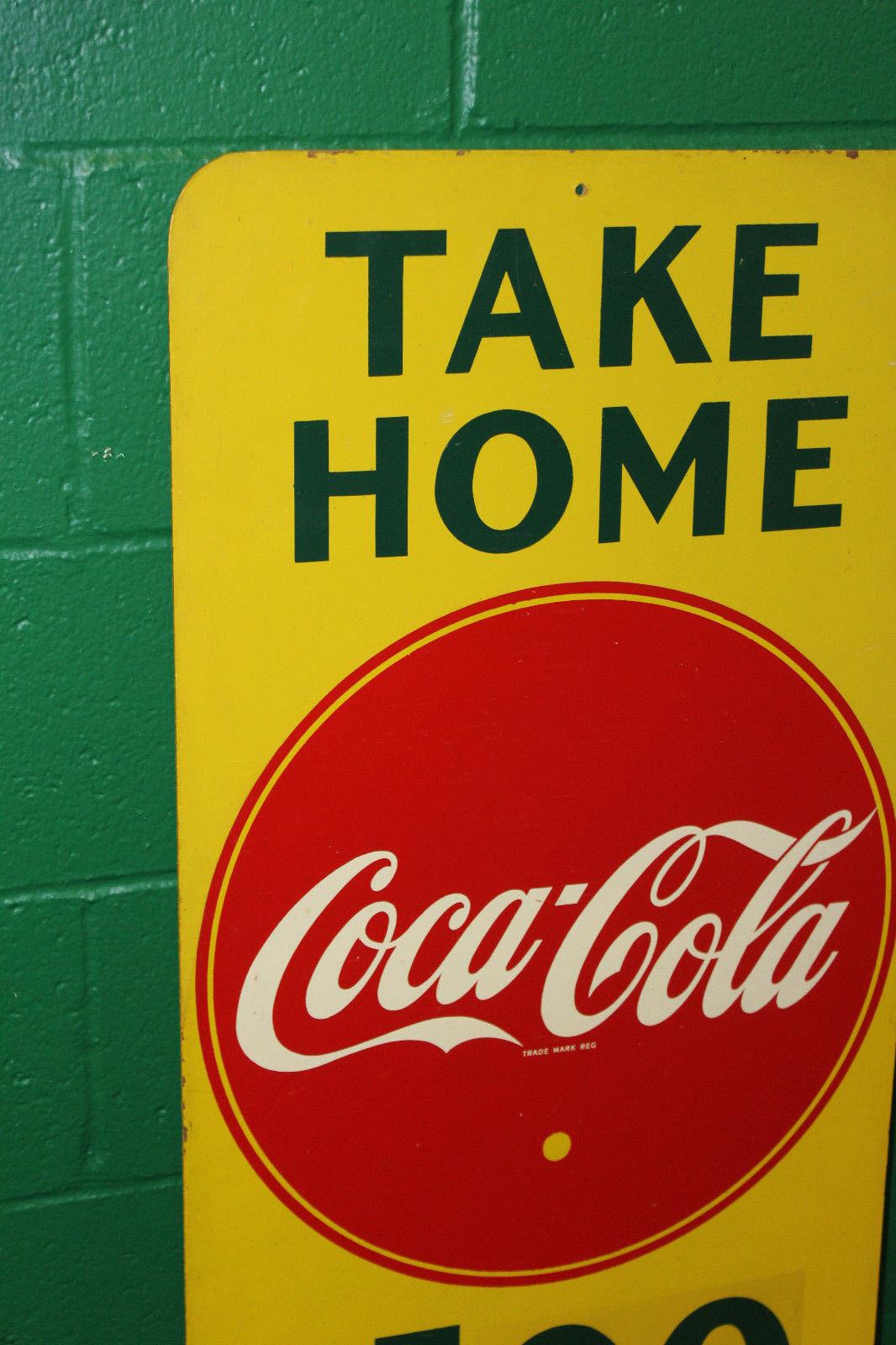 1940s Coca Cola Masonite Vertical Advertising Sign For Sale 1