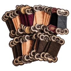 1940's Colour Card Thread - New Old Stock - Mixed Set Of Ten