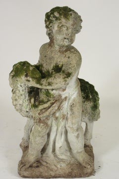 1940s Concrete Boy and Sheep