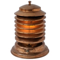 1940s 'Coulter' Louvered Copper Table Lamp, Canada