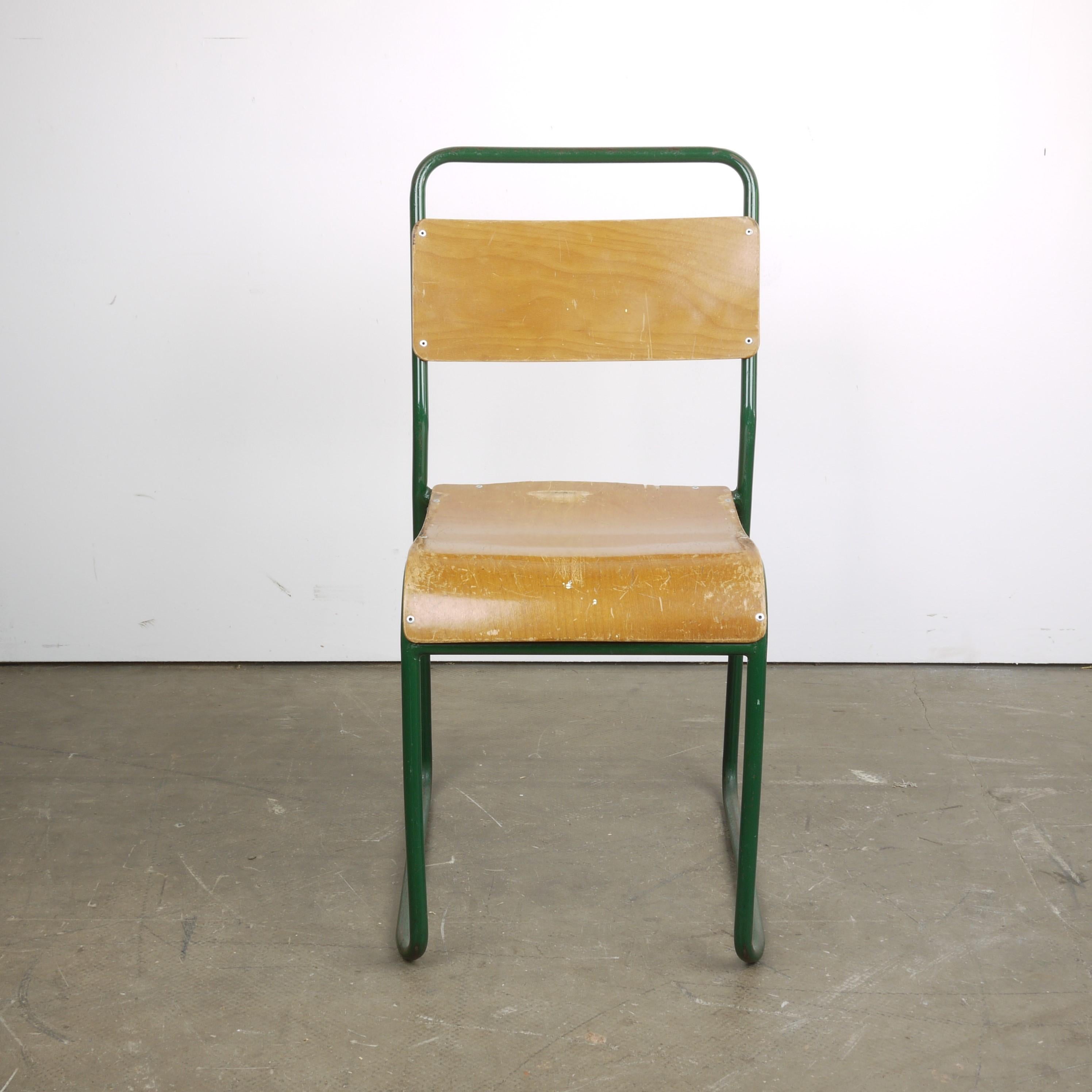 1940s Cox Green Stacking Tubular Metal Dining Chair, Good Quantities Available 1