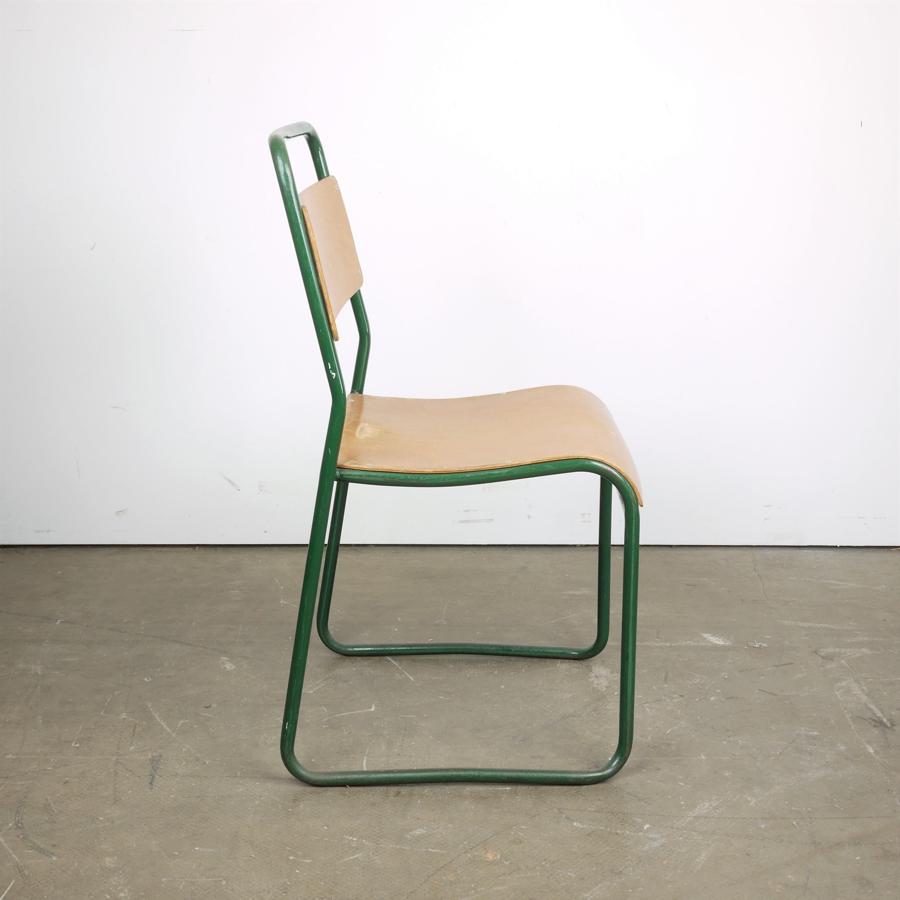 1940s Cox Green Stacking Tubular Metal Dining Chair, Good Quantities Available 2