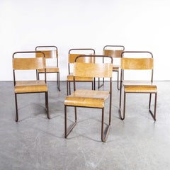 1940's COX Tubular Metal Dining Chairs, Set of Six