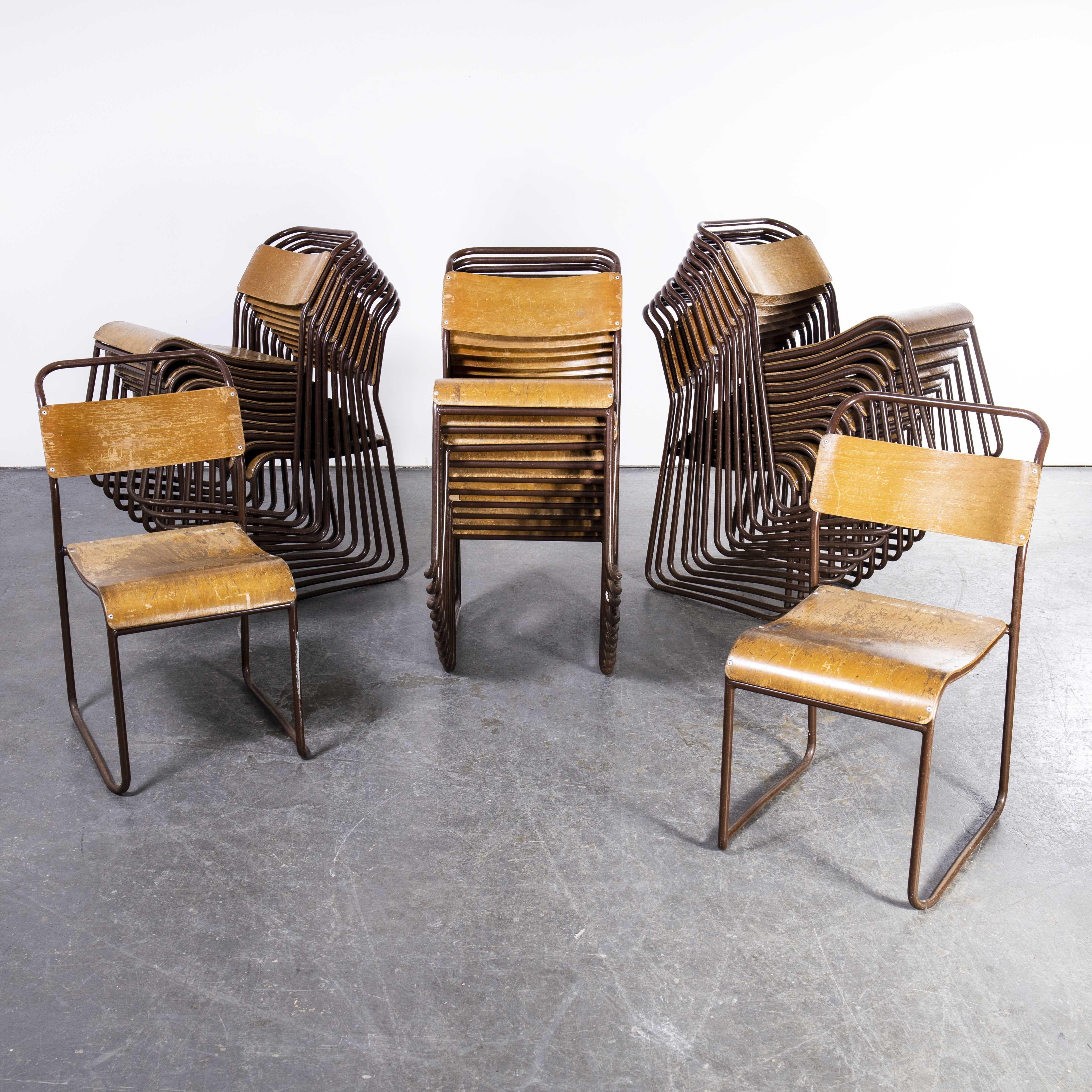 Mid-20th Century 1940's COX Tubular Metal Dining Chairs, Various Quantities Available
