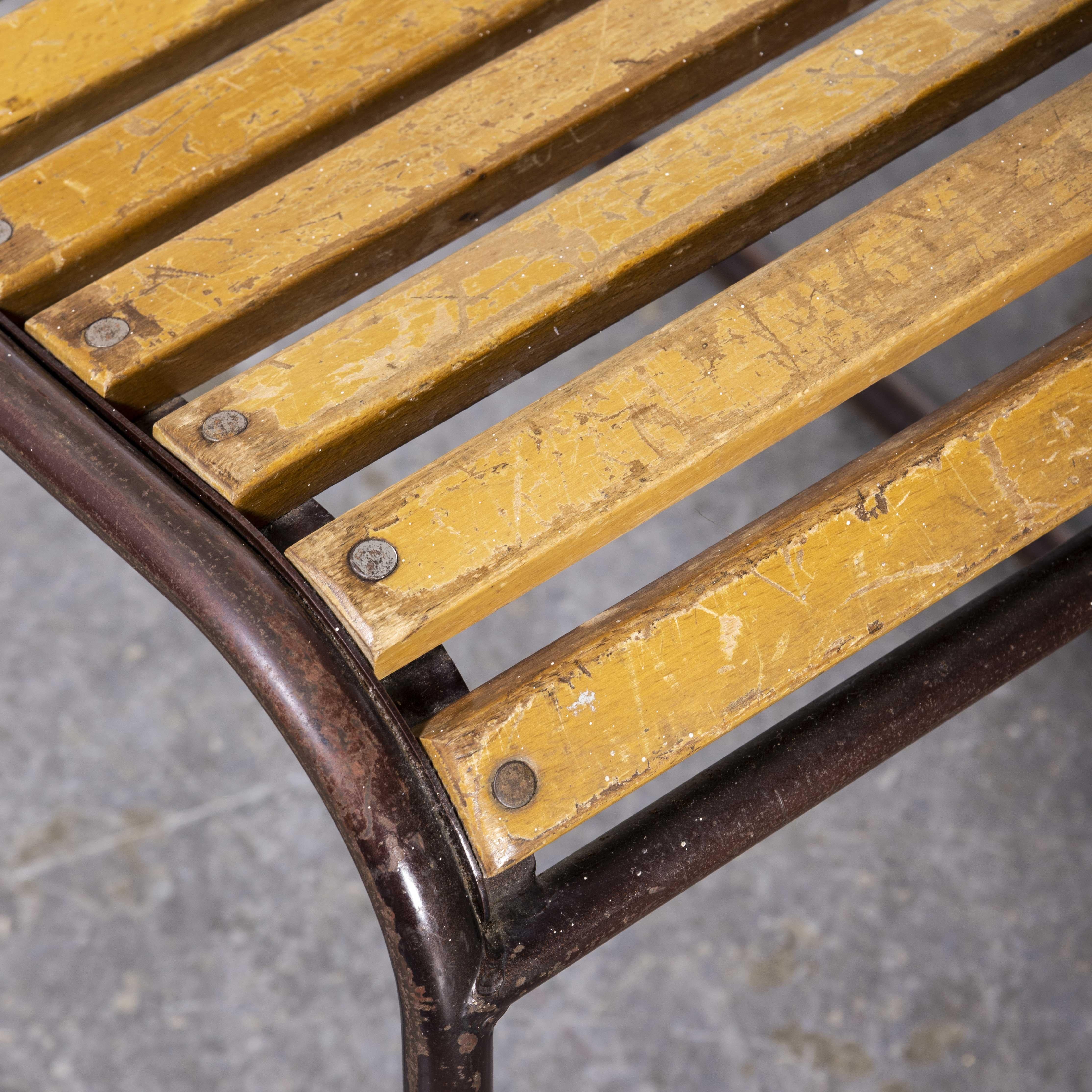 1940's COX Tubular Metal Slatted Dining Chairs, Various Quantities Available In Good Condition In Hook, Hampshire