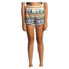 Costume de bain unisexe pour hommes Kahanamoku en rayonne multicolore crème des années 1940