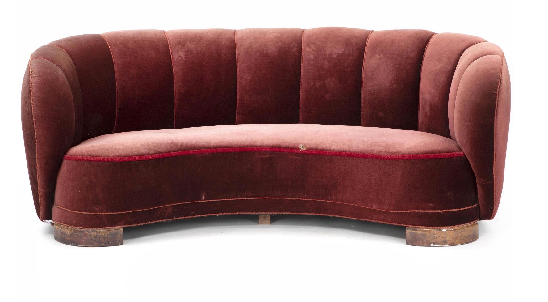 A superb curved 1940s Danish sofa, in the style of Flemming Lassen, sold for reupholstery. Ships worldwide.




UK customers please note: displayed prices do not include VAT.


 