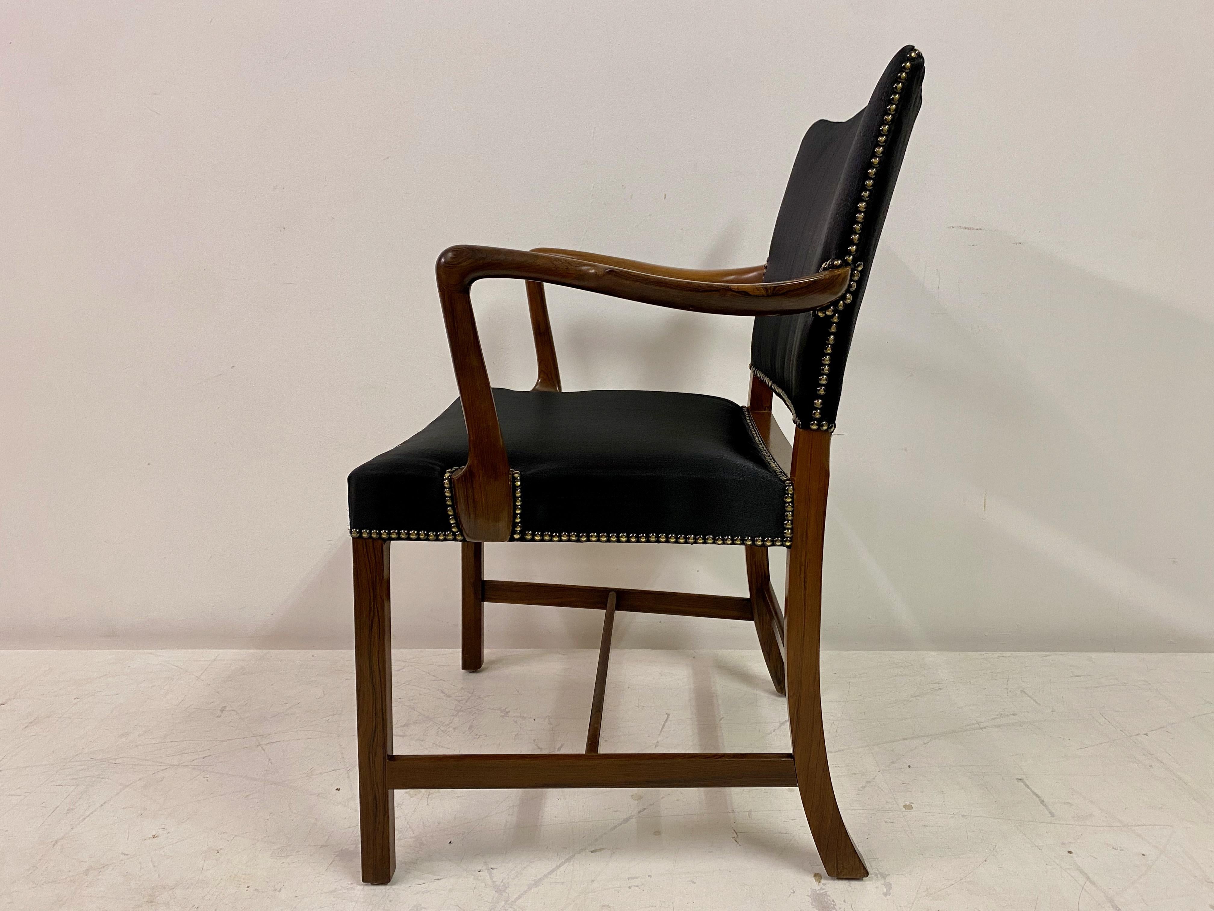 1940s Danish Armchair or Desk Chair by Ole Wanscher For Sale 8