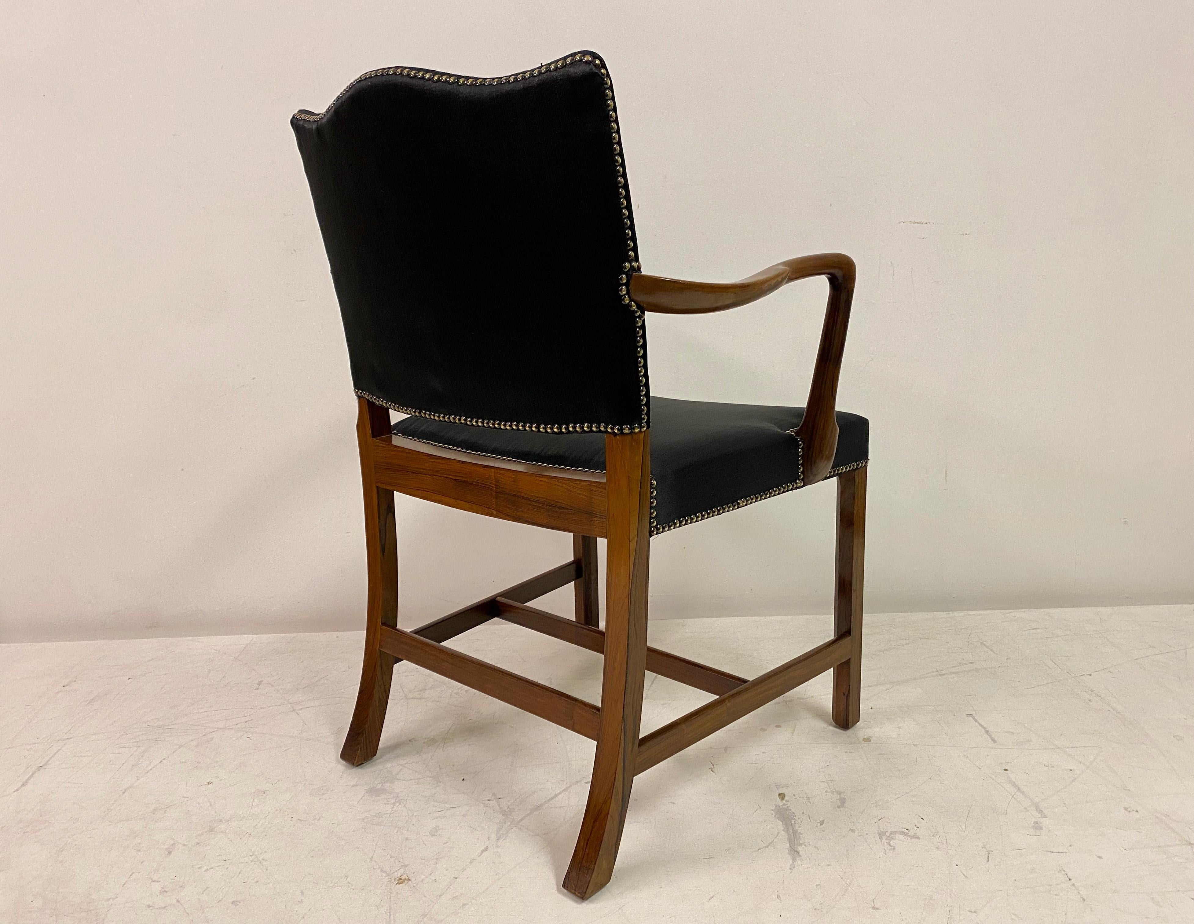 1940s Danish Armchair or Desk Chair by Ole Wanscher For Sale 10