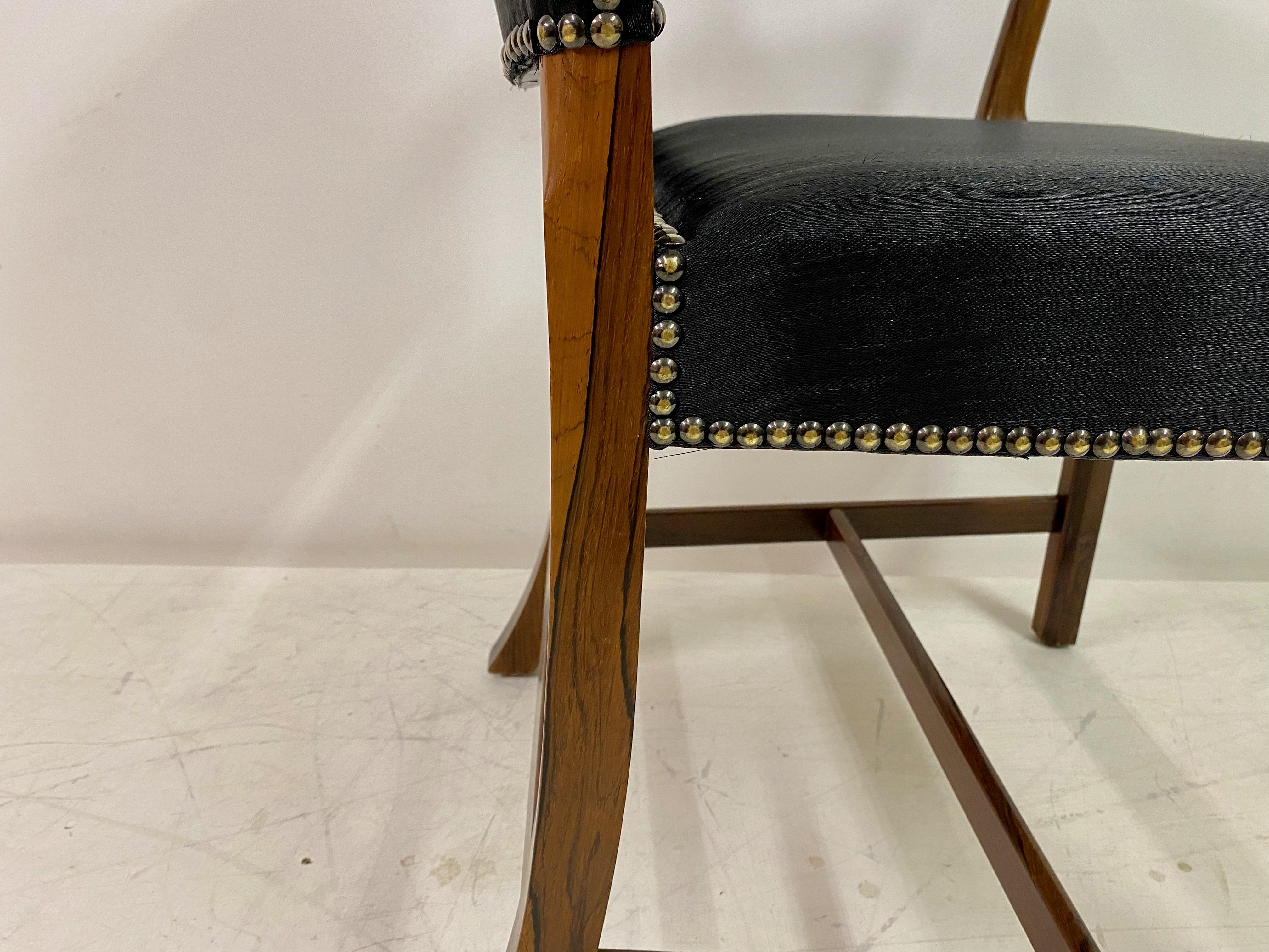 1940s Danish Armchair or Desk Chair by Ole Wanscher For Sale 14