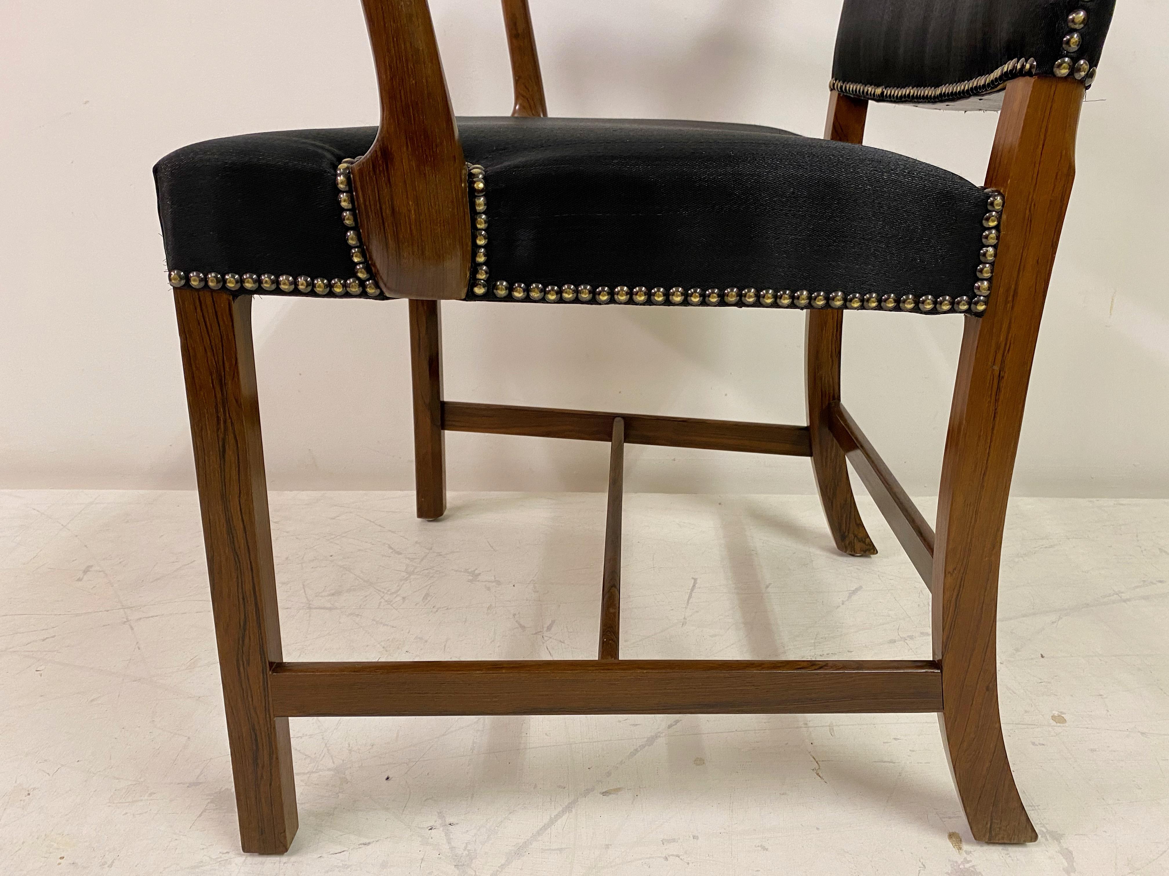1940s Danish Armchair or Desk Chair by Ole Wanscher For Sale 15