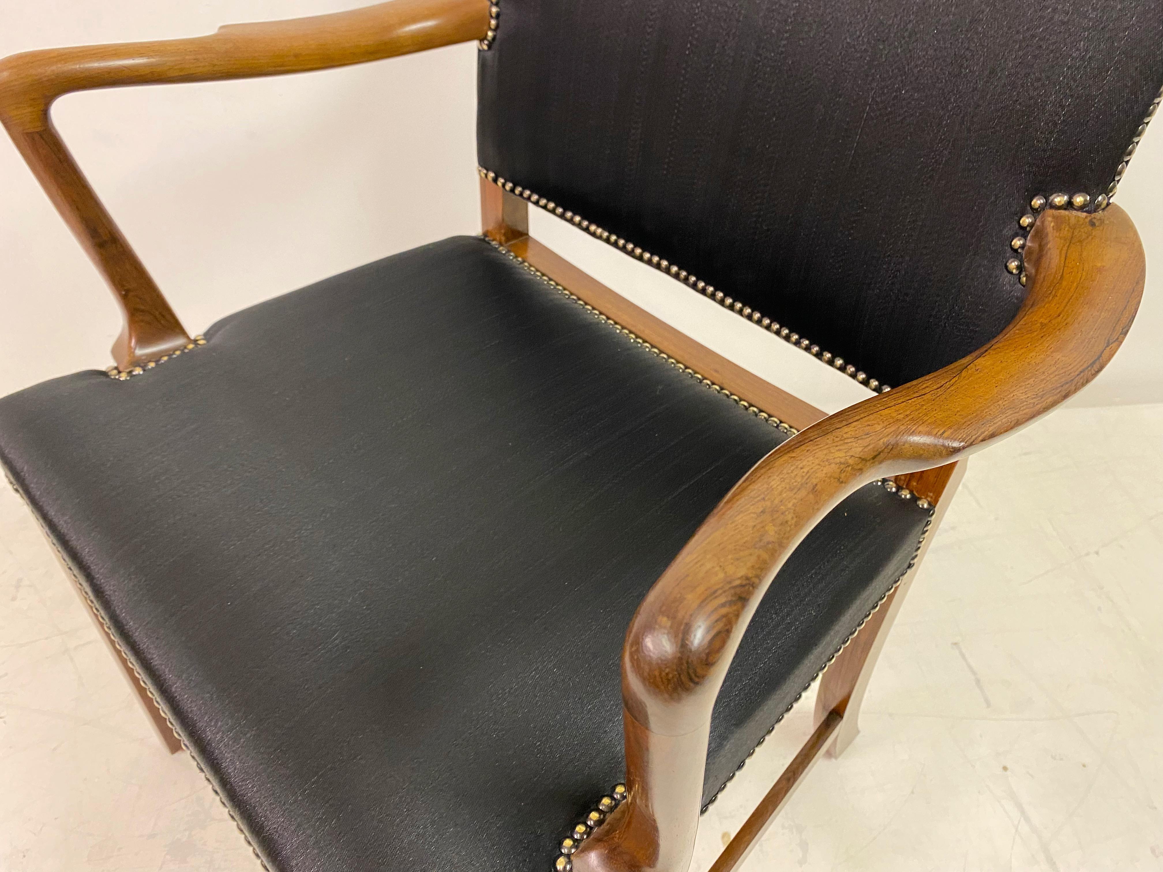 1940s Danish Armchair or Desk Chair by Ole Wanscher For Sale 1