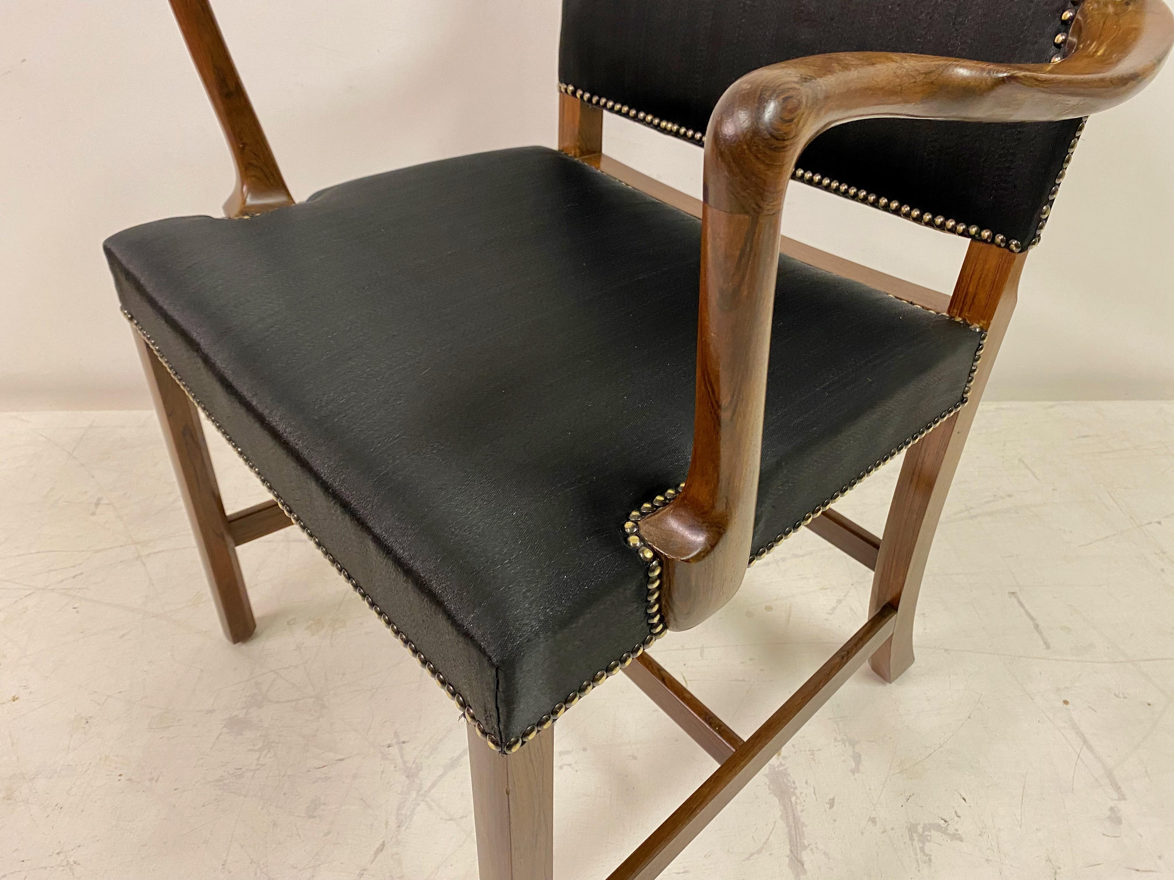 1940s Danish Armchair or Desk Chair by Ole Wanscher For Sale 2