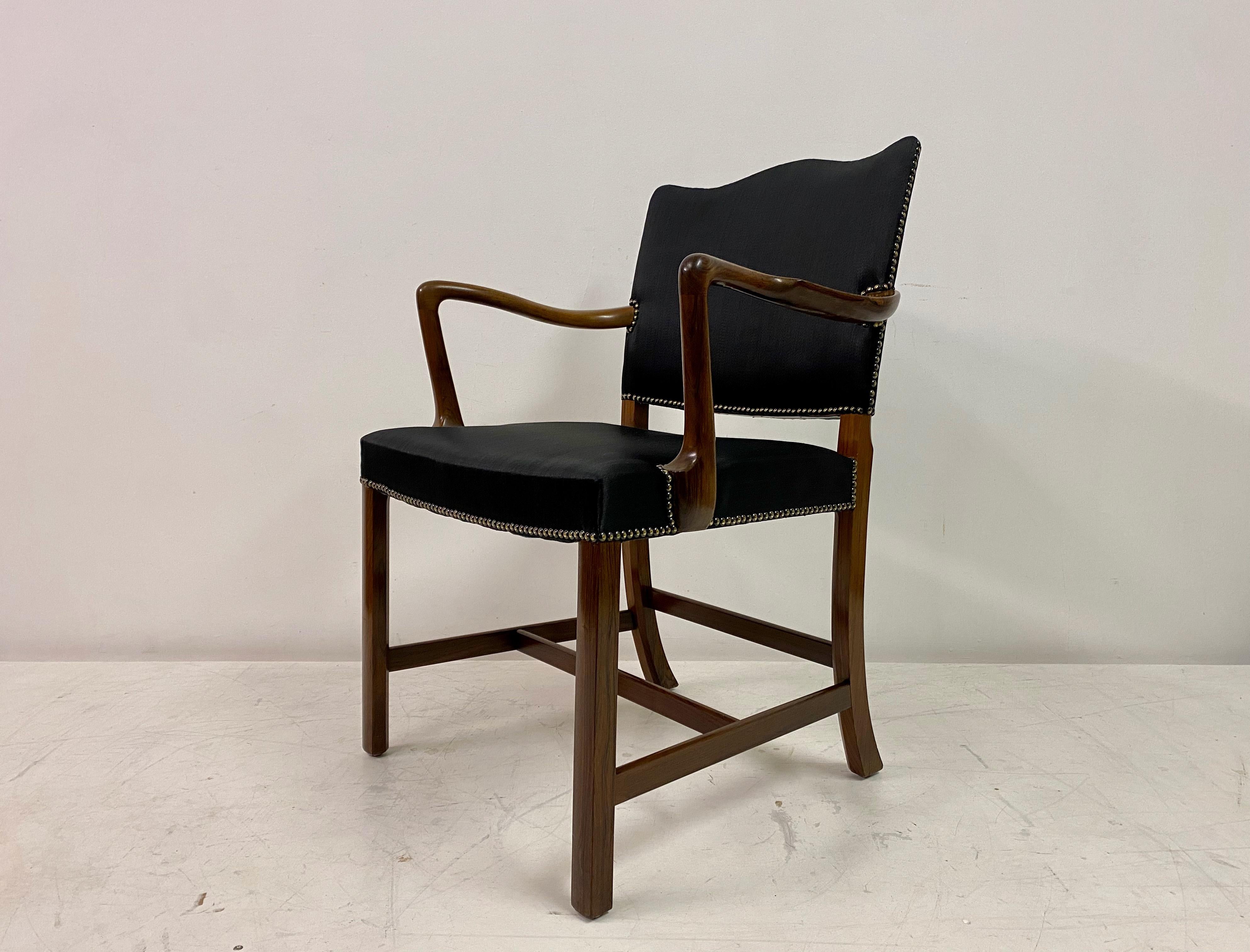 1940s Danish Armchair or Desk Chair by Ole Wanscher For Sale 4