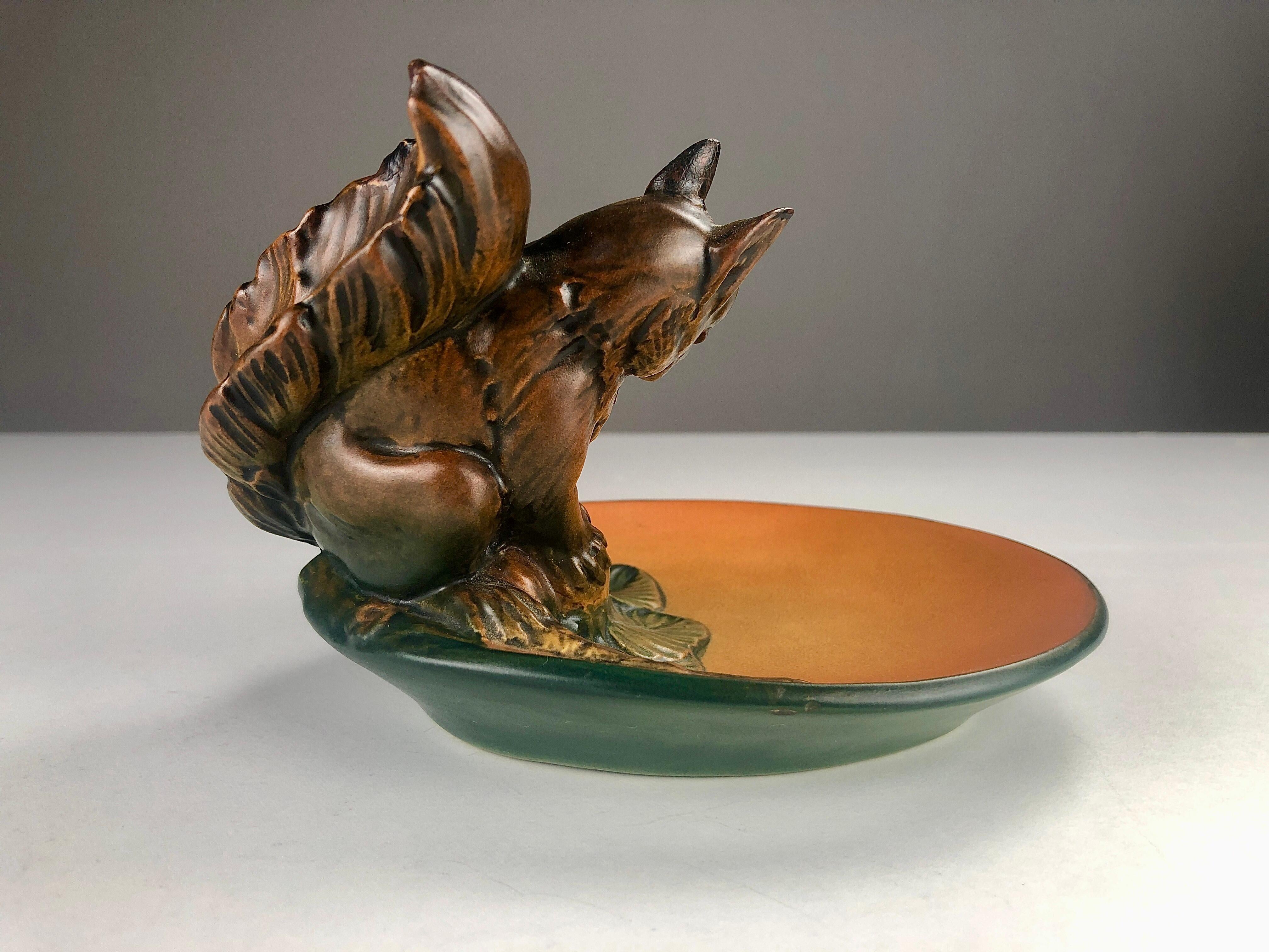1940's Danish Art Nouveau Ash Tray / Bowl by Axel Sorensen for P. Ipsens Enke In Good Condition For Sale In Knebel, DK