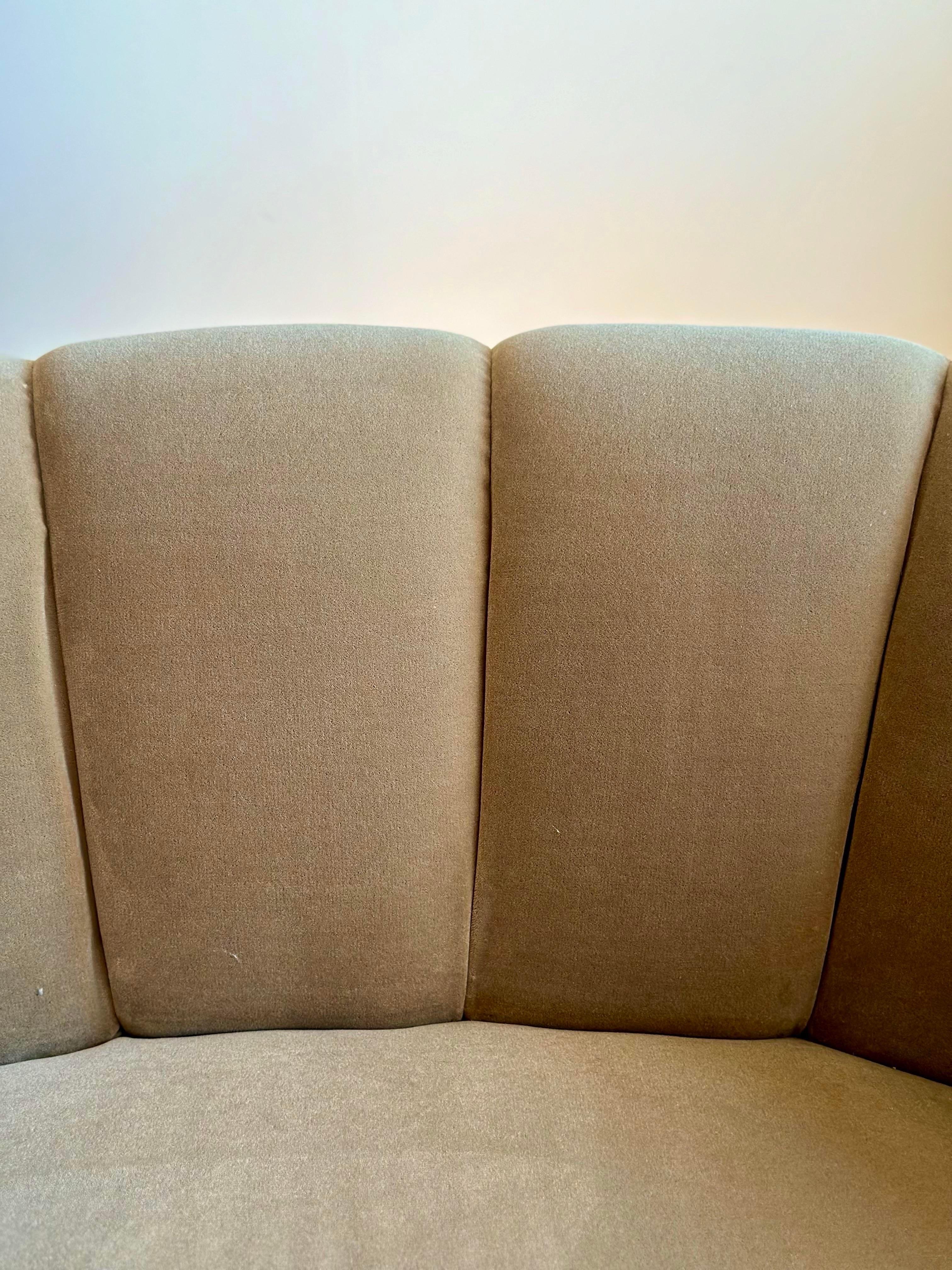 1940’s Danish Banana Sofa in Mohair 4