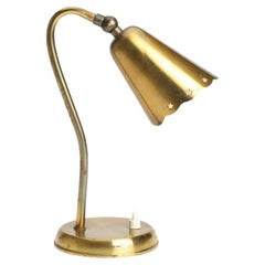 1940s Danish Brass Table Lamp