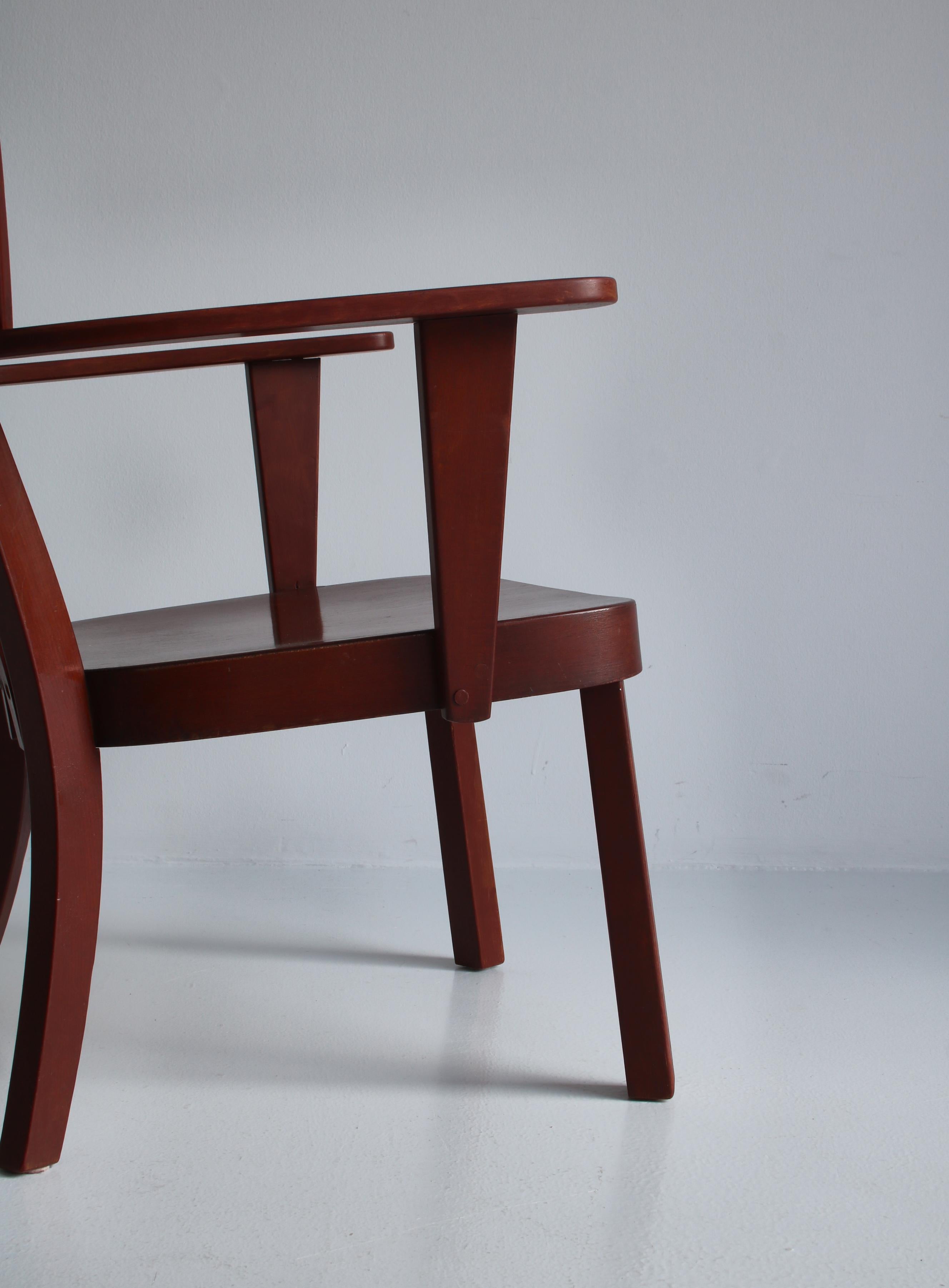 Fauteuils danois « Canada » des années 1940 en hêtre teinté de Fritz Hansen en vente 11