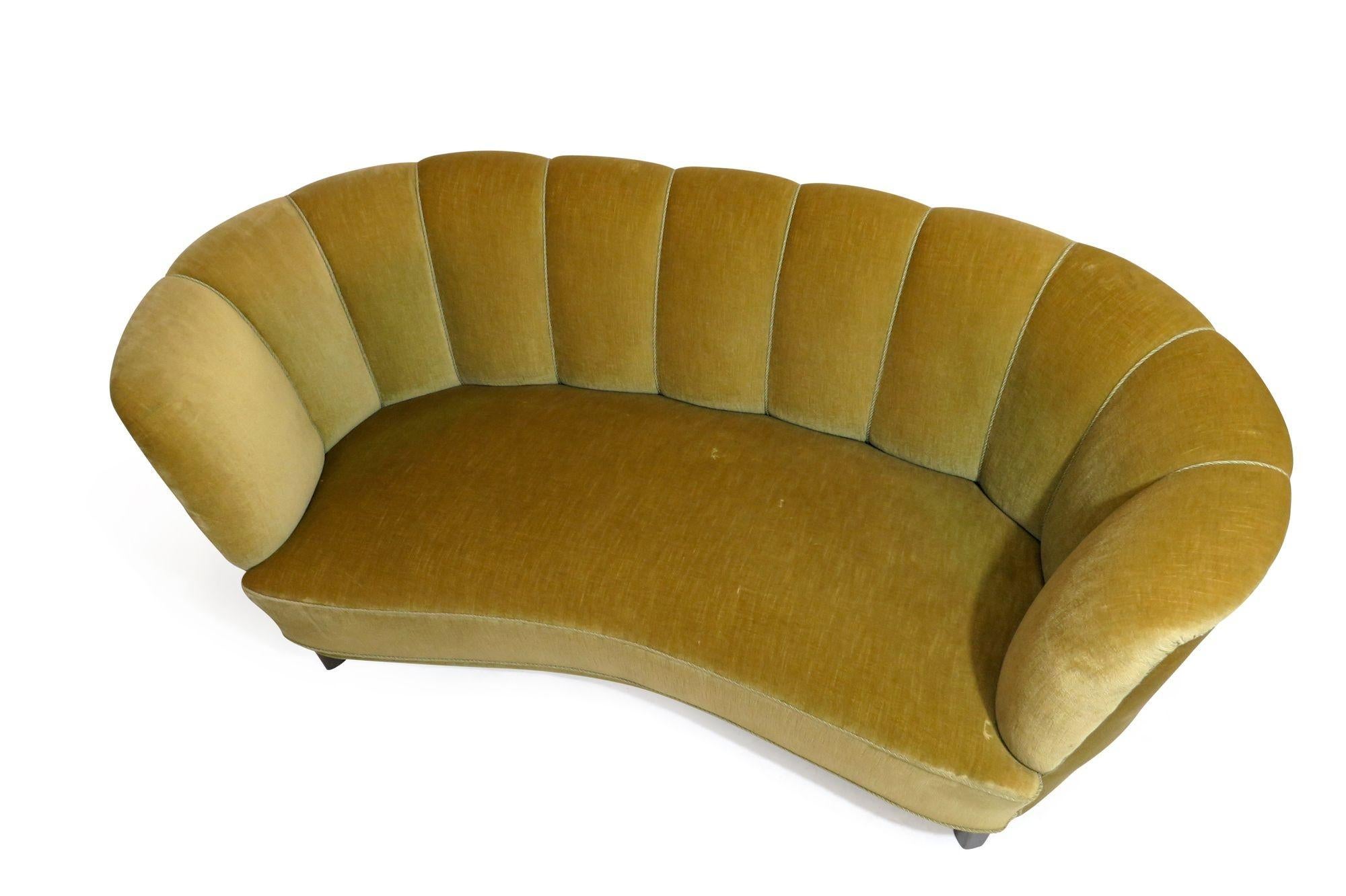 1940's Danish Deco Sofa in Original Mohair #2 2