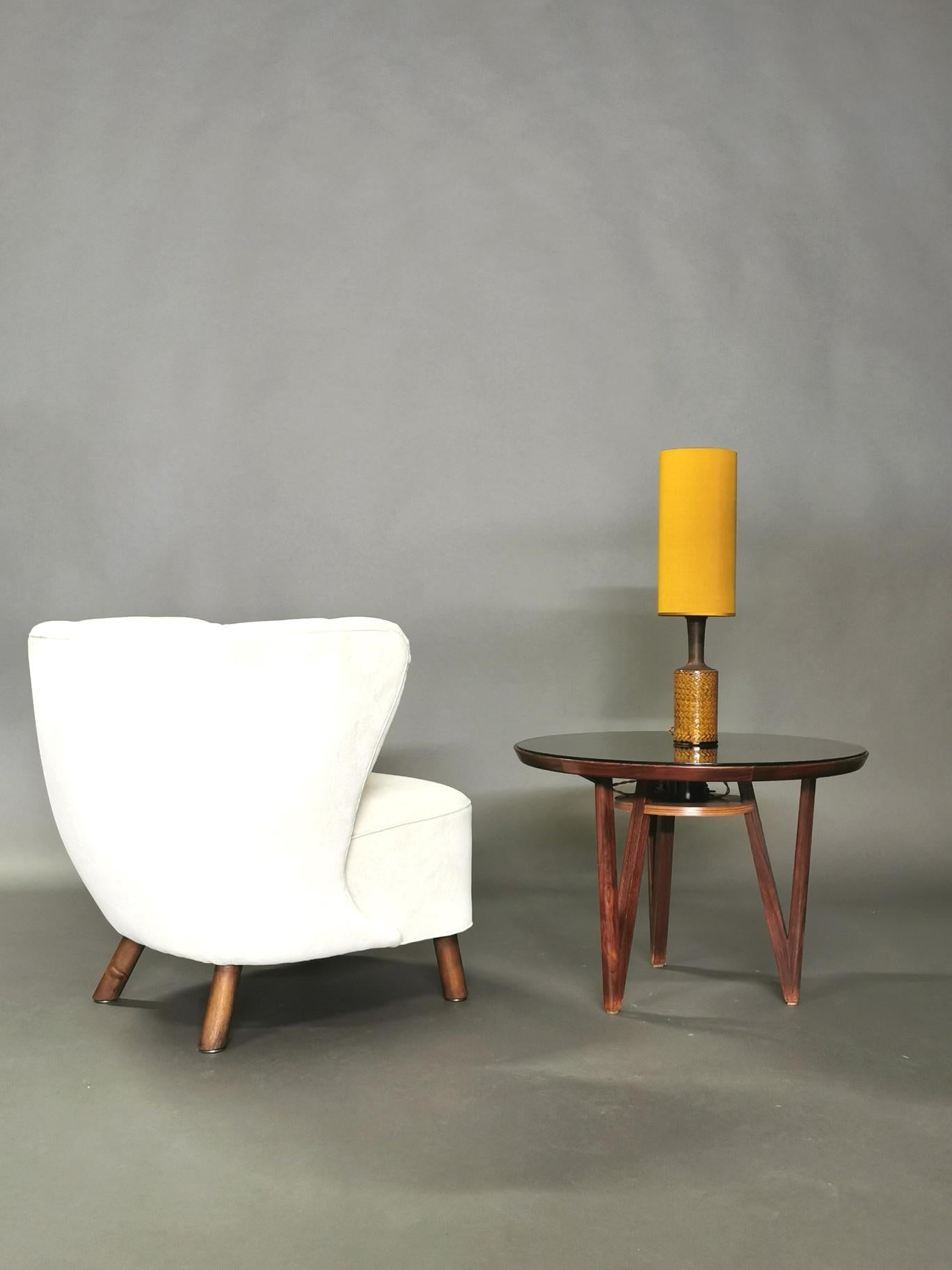 1940s Danish Easy Chair, Velvet Mohair 14