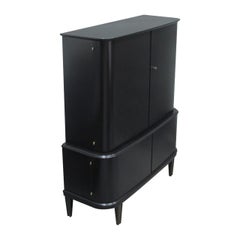1940s Swedish Ebonised Tall Cabinet in the Style of Designer Axel Larsson
