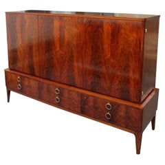 1940s Danish Large Mahogany Sideboard by Axel Larsson for Svenska Möbelfabrikern