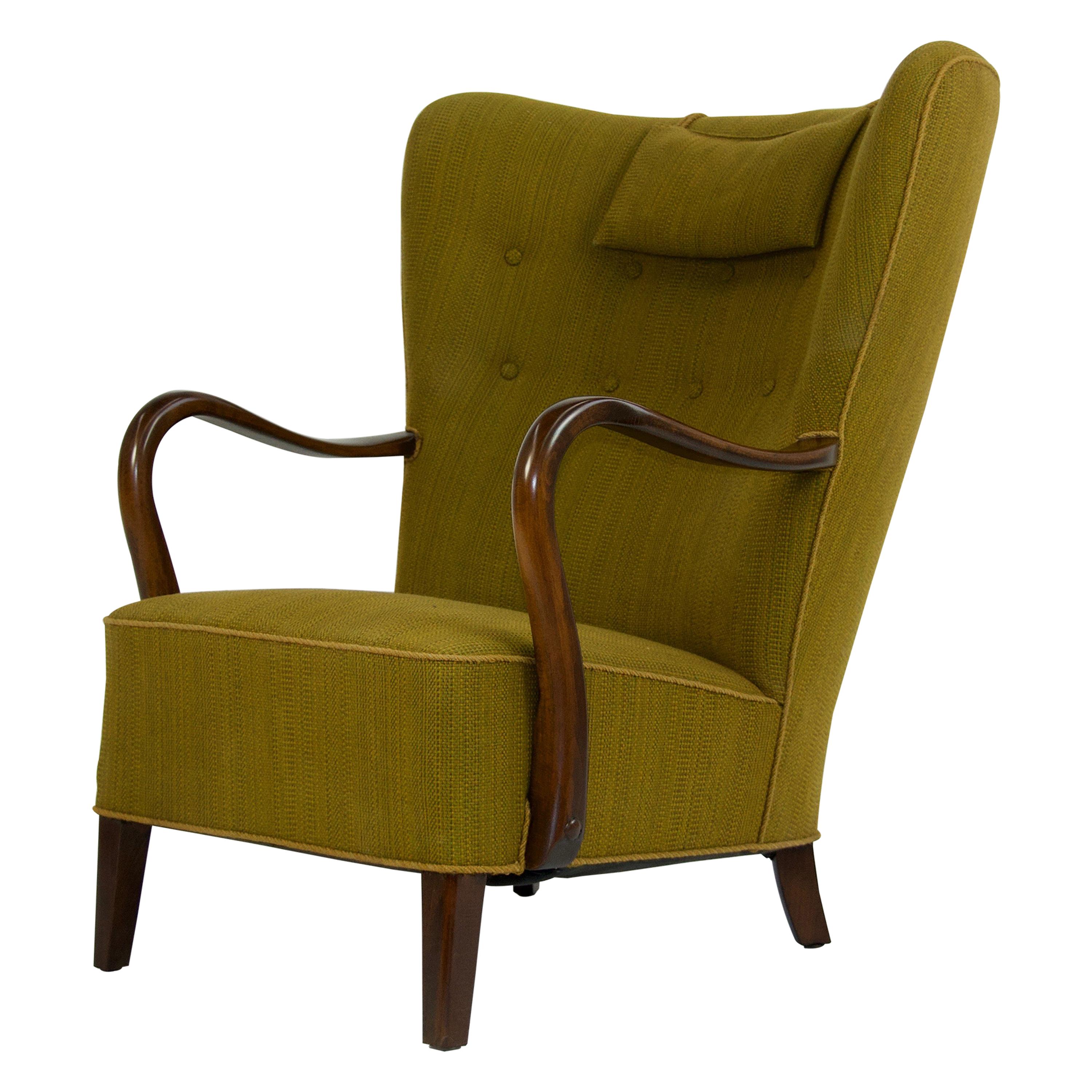 1940s Danish Lounge Chair by Alfred Christensen For Sale