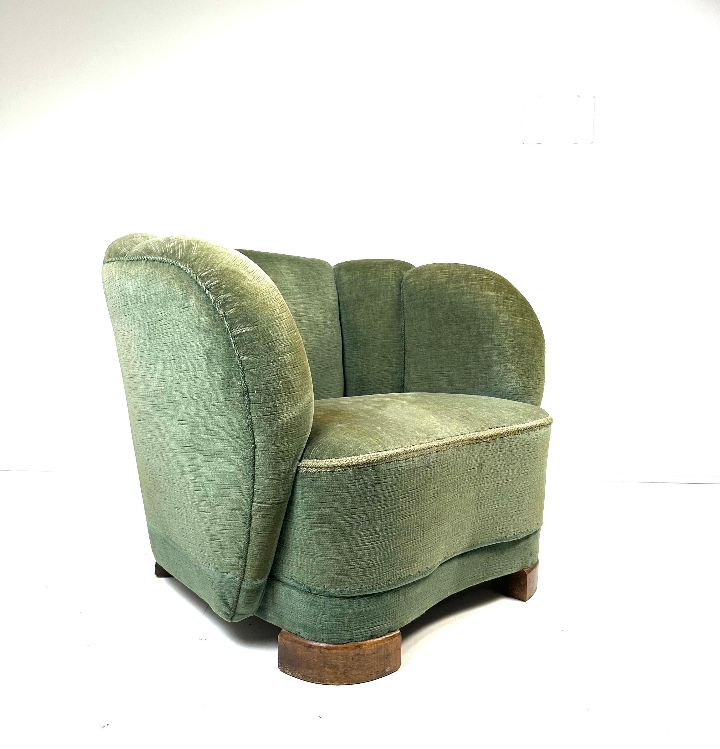 1940’s Danish Lounge. Stained Birch legs. Denmark