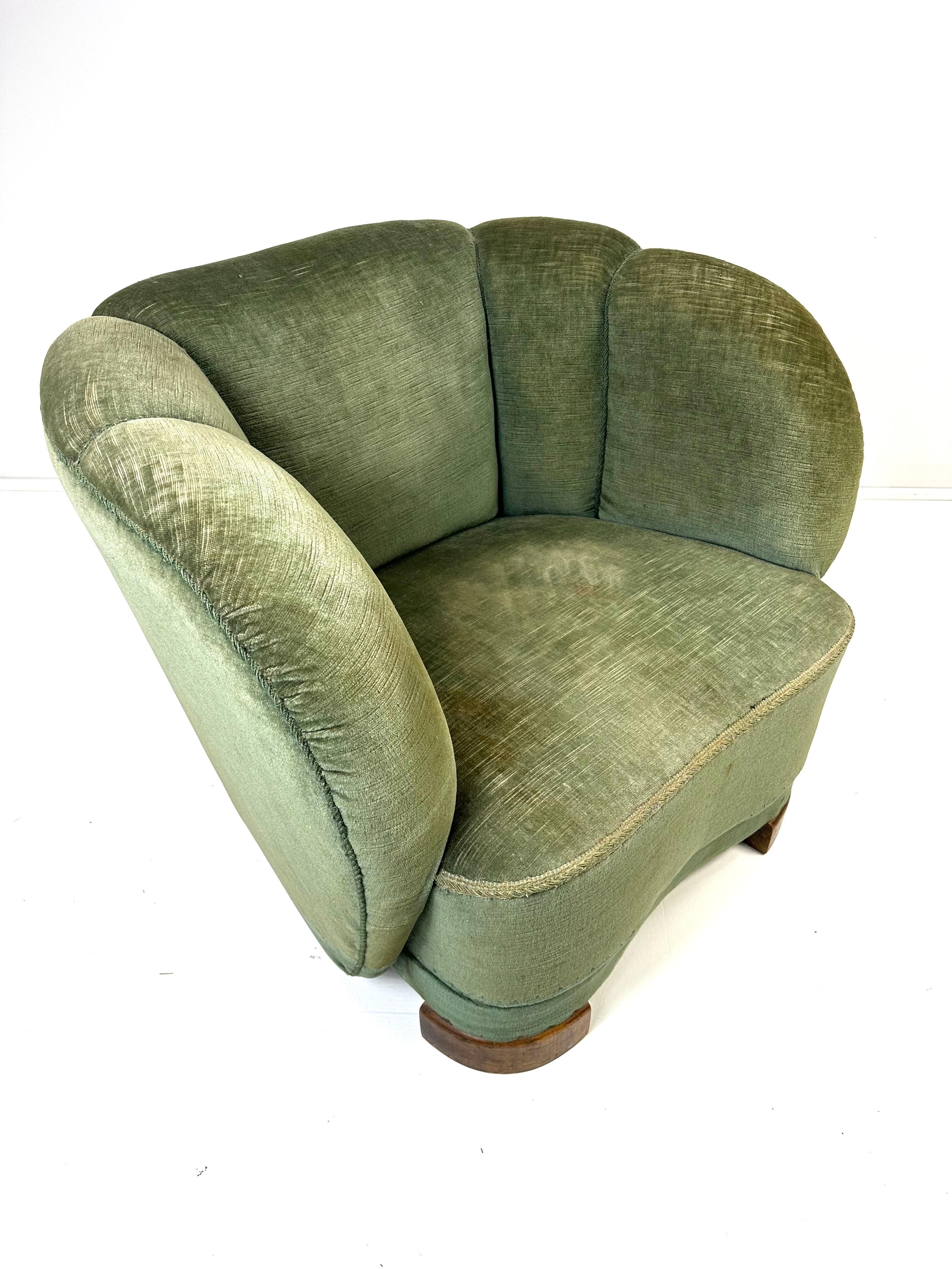 1940’s Danish Lounge Chair In Good Condition In Turners Falls, MA