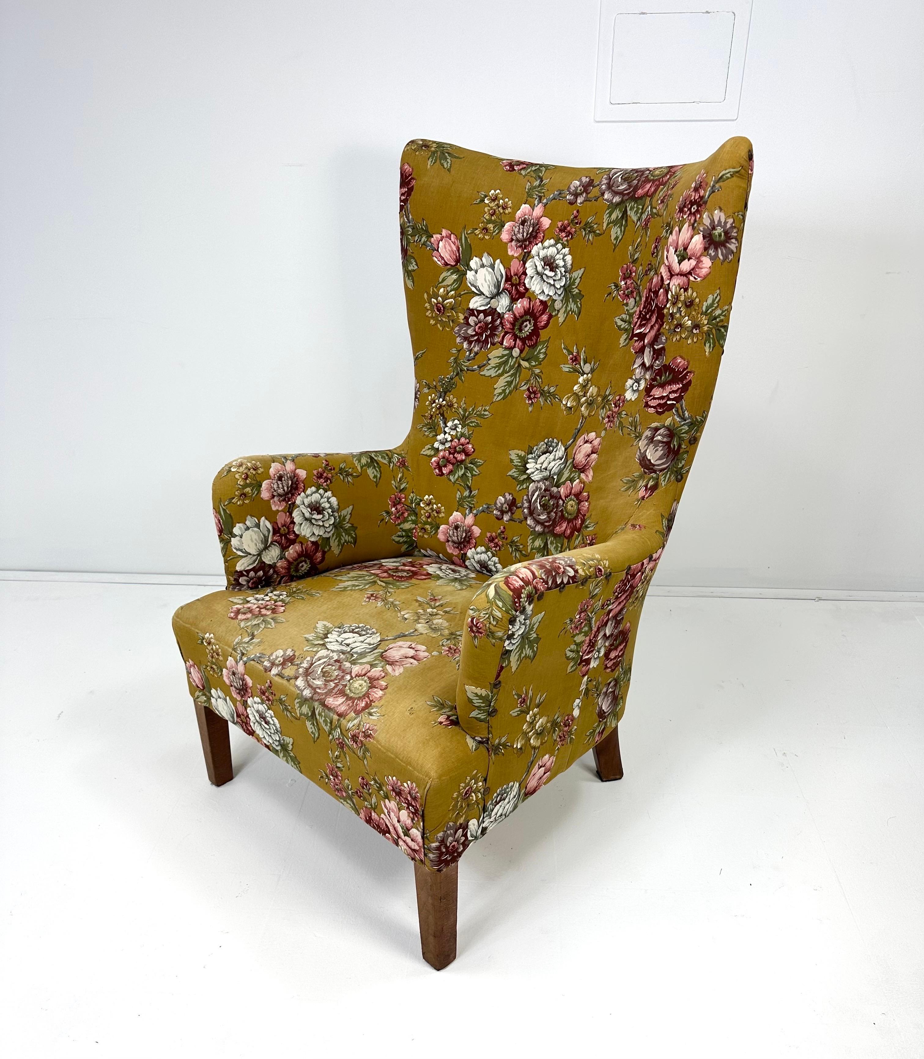 1940's Danish Lounge Chair im Zustand „Gut“ im Angebot in Turners Falls, MA