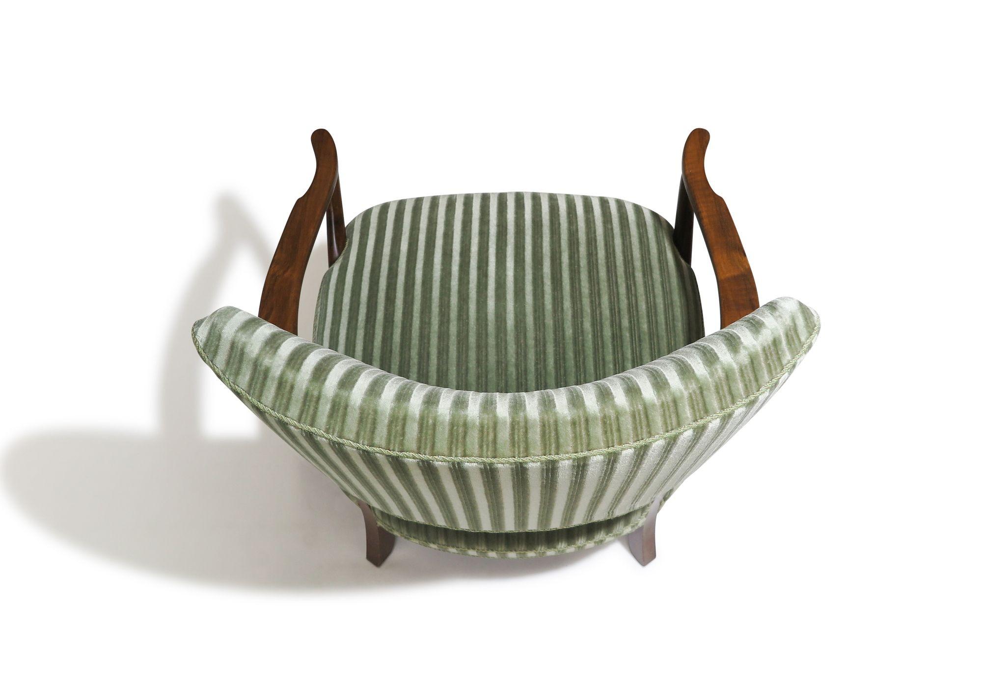 1940's Danish Lounge Chair in Original Green Mohair 8