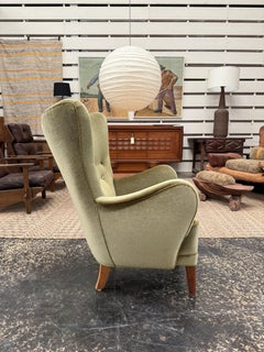 1940's Danish Lounge Chair in Original Mohair