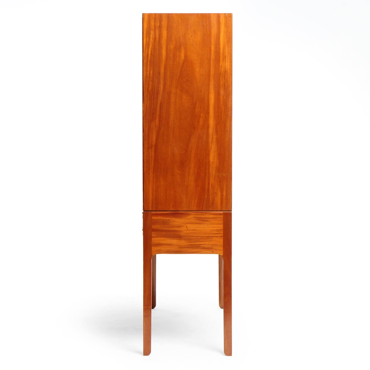 1940s Danish Mahogany Cabinet by Ole Wanscher for A.J. Iversen In Good Condition In Sagaponack, NY