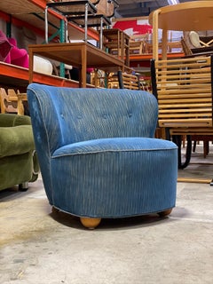 1940s Danish Mid Century Barrel Lounge Chair