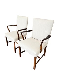 1940s Danish Modern Armchairs in the Style of Fritz Hansen - A Pair