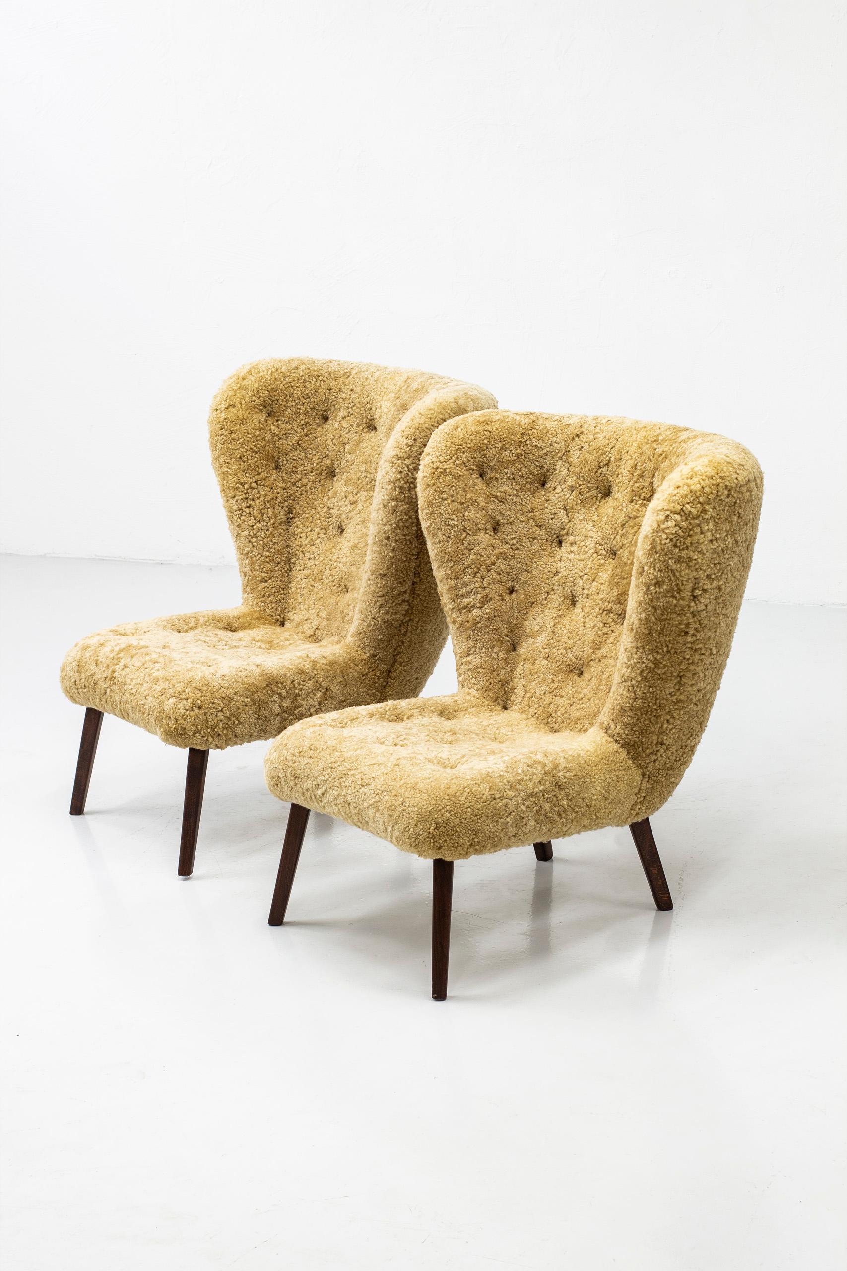 Scandinavian Modern 1940s Danish Modern Lounge Chairs in the Manner of Viggo Boesen