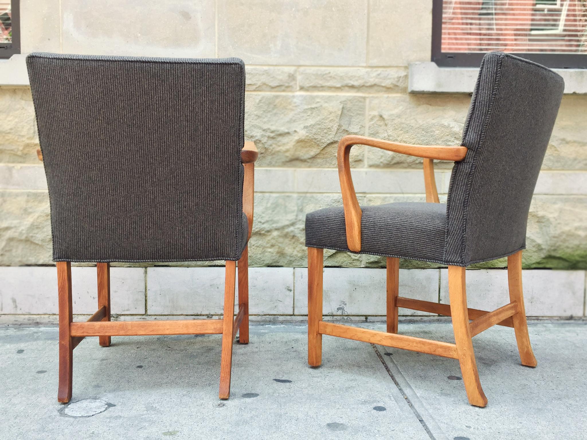 Mid-20th Century 1940s Danish Oak Armchair by Aksel Bender Madsen