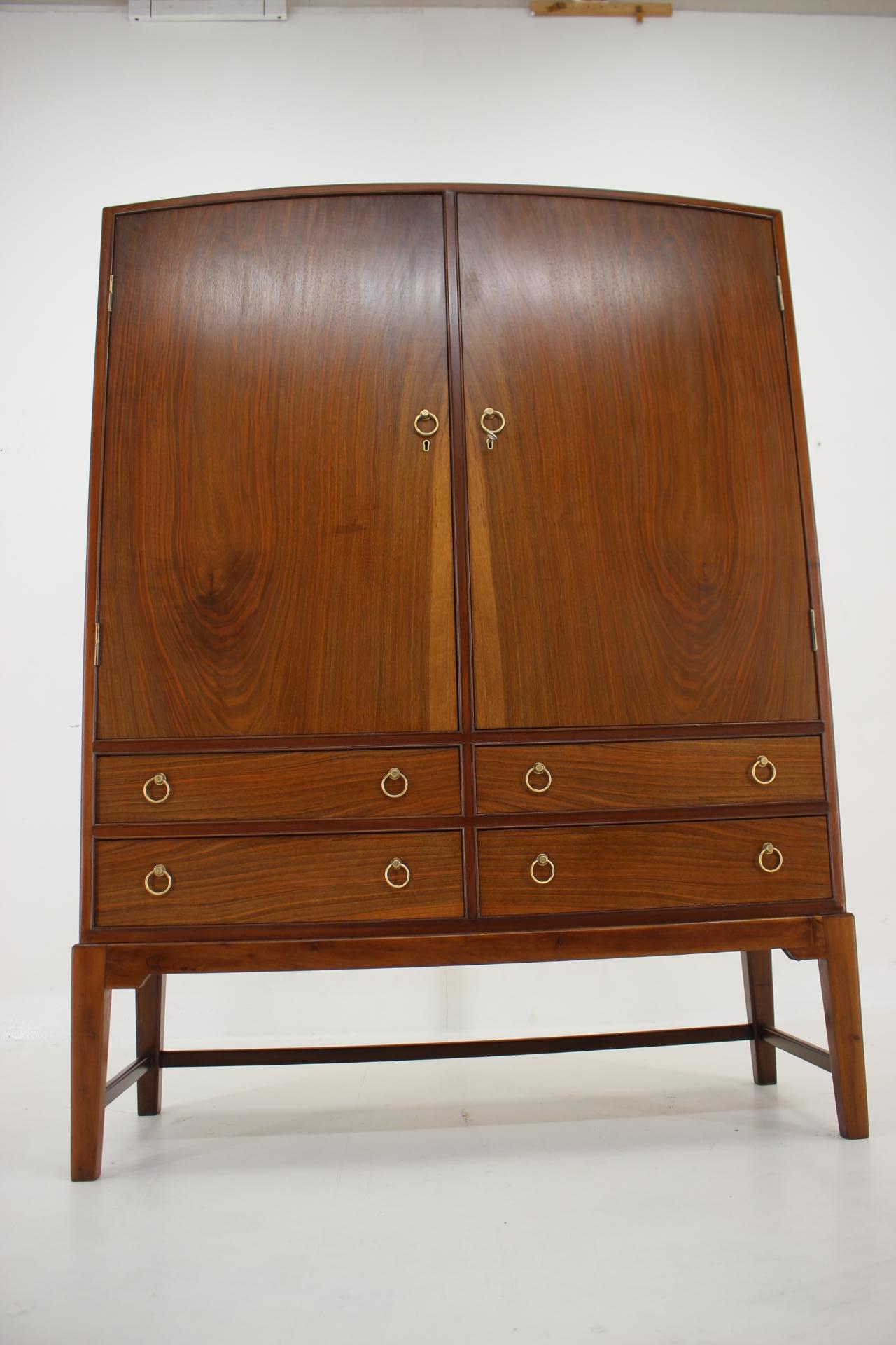 1940s Danish Restored Mahogany Cabinet For Sale 12