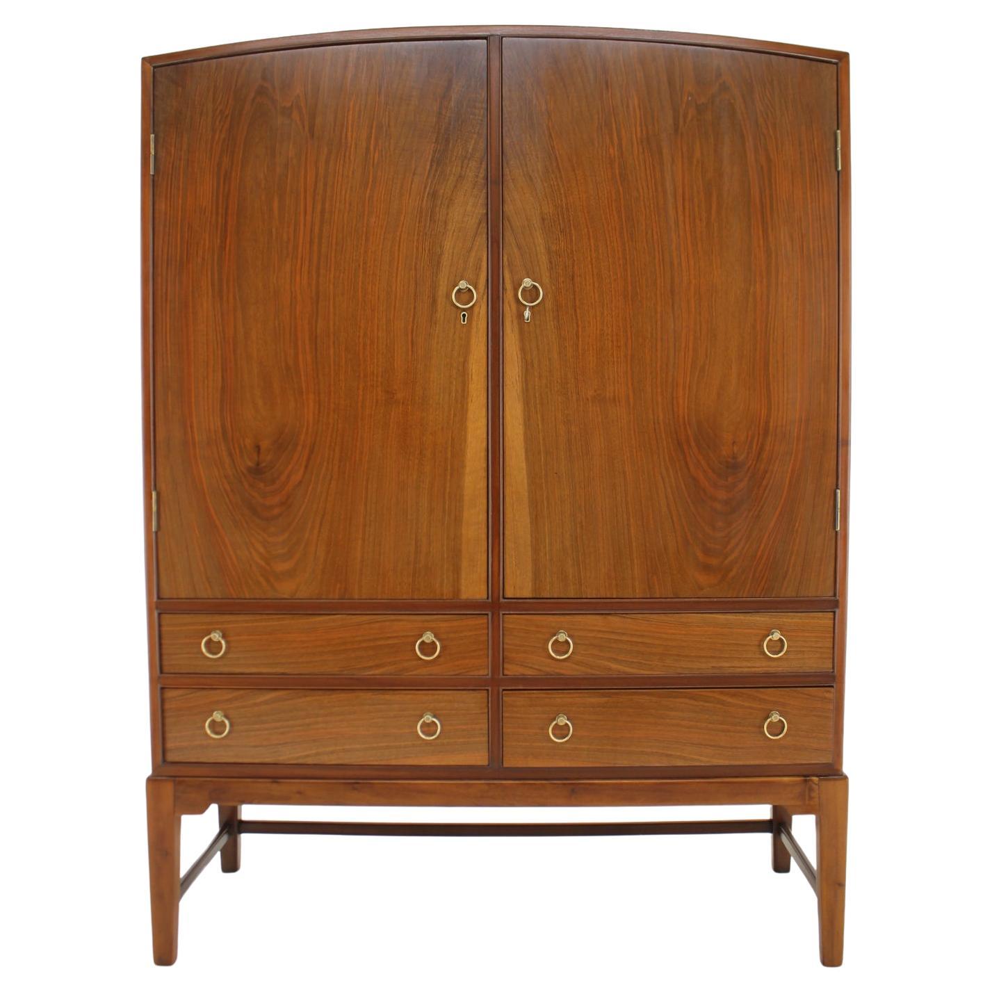 1940s Danish Restored Mahogany Cabinet For Sale