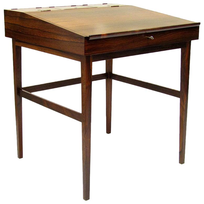 1940s Danish Rosewood NV-40 Writing Desk by Finn Juhl for Niels Vodder