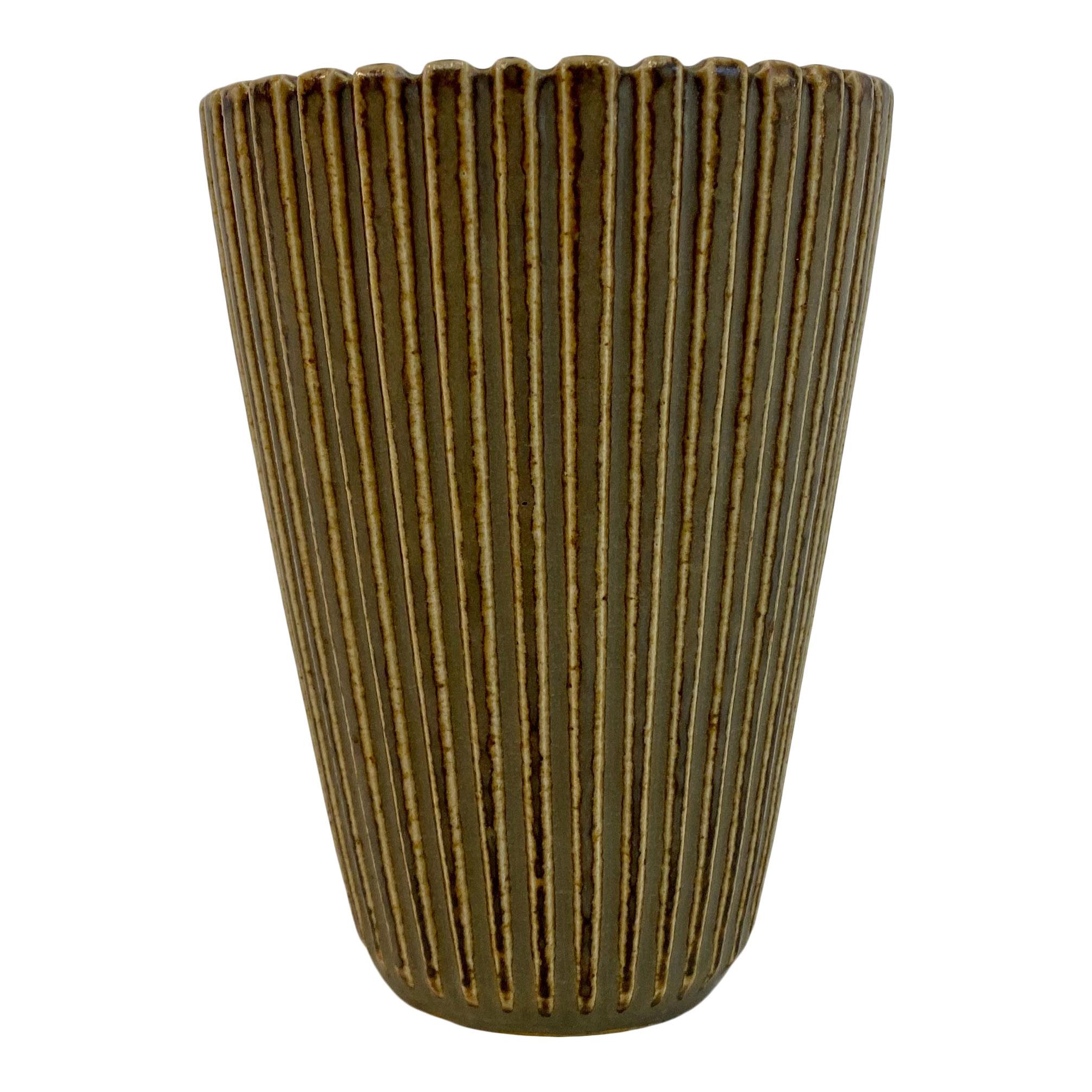 20th Century 1940s Danish Stoneware Vase by Arne Bang For Sale