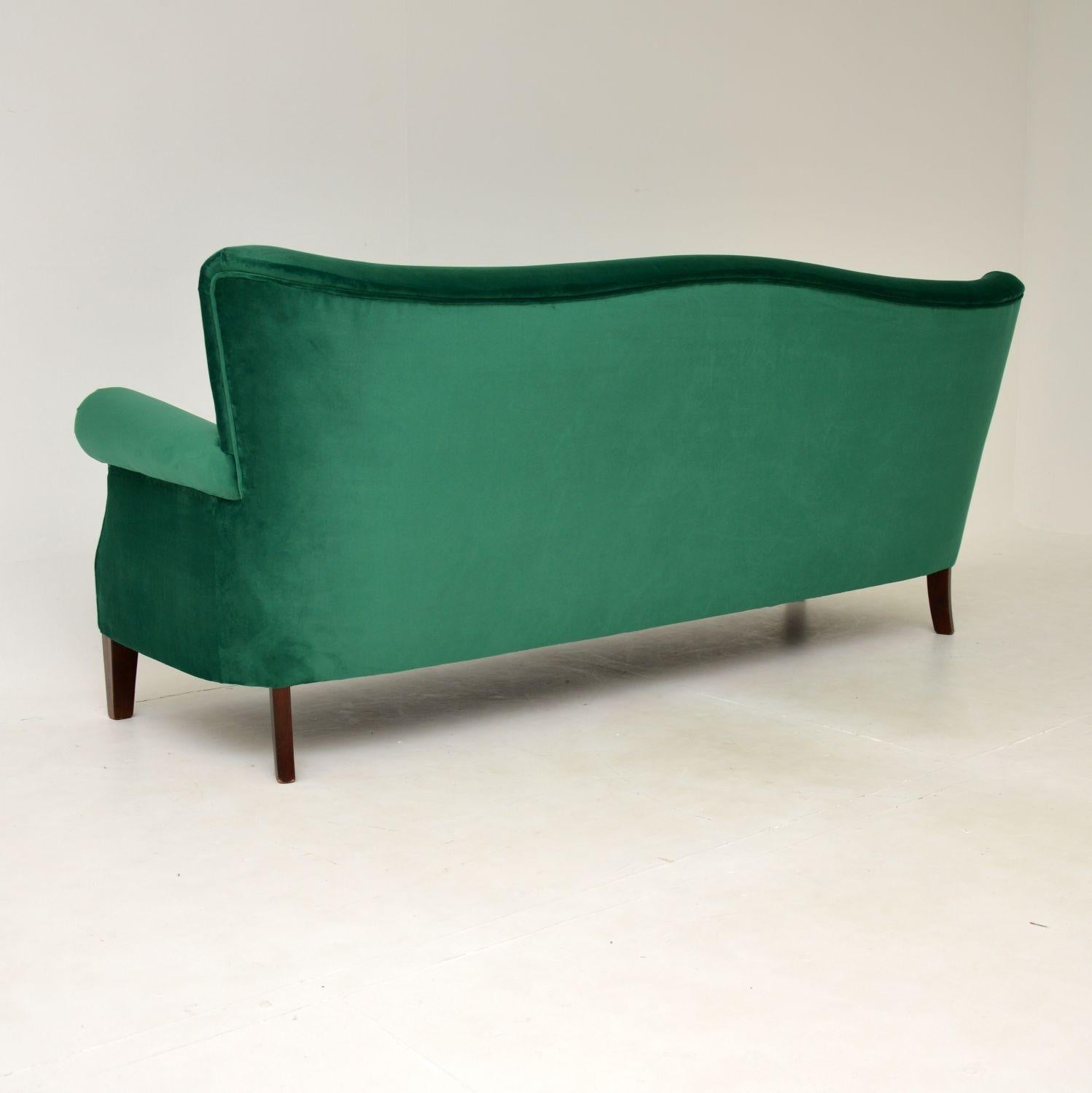 1940's Danish Vintage Re-Upholstered Sofa 1