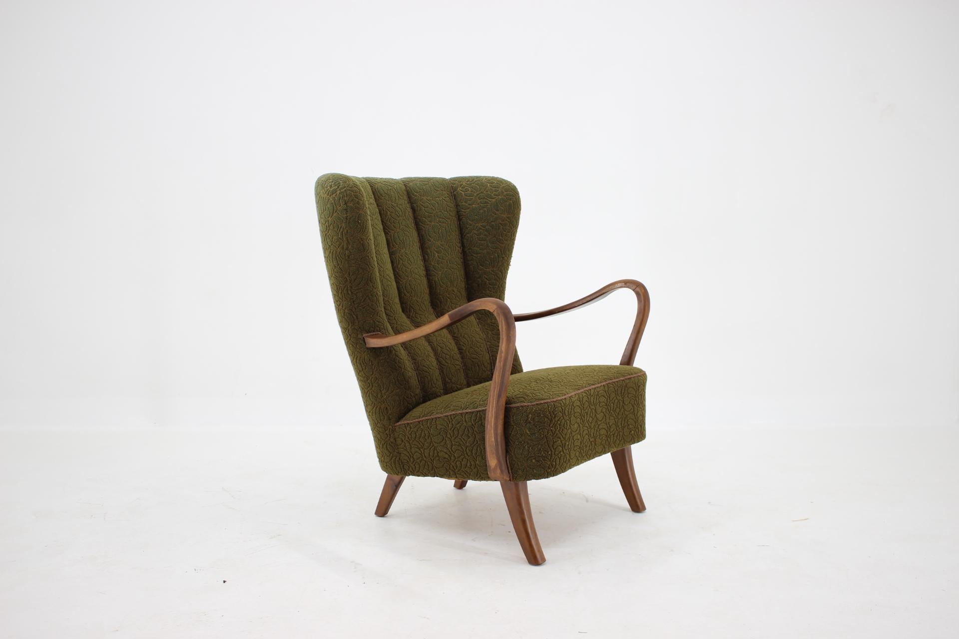 Scandinavian Modern 1940s Danish Wing Chair