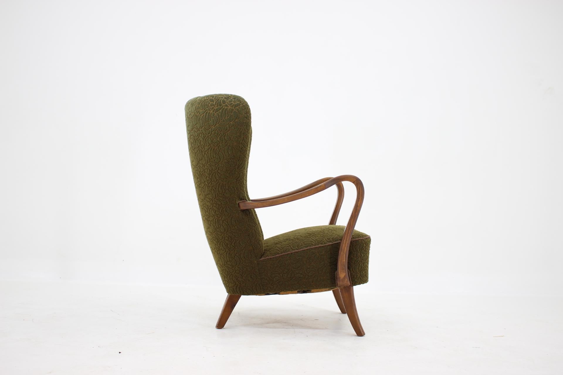 Mid-20th Century 1940s Danish Wing Chair