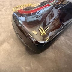 1940s Dark Faux Tortoiseshell Bakelite and Brass Italian Evening Bag