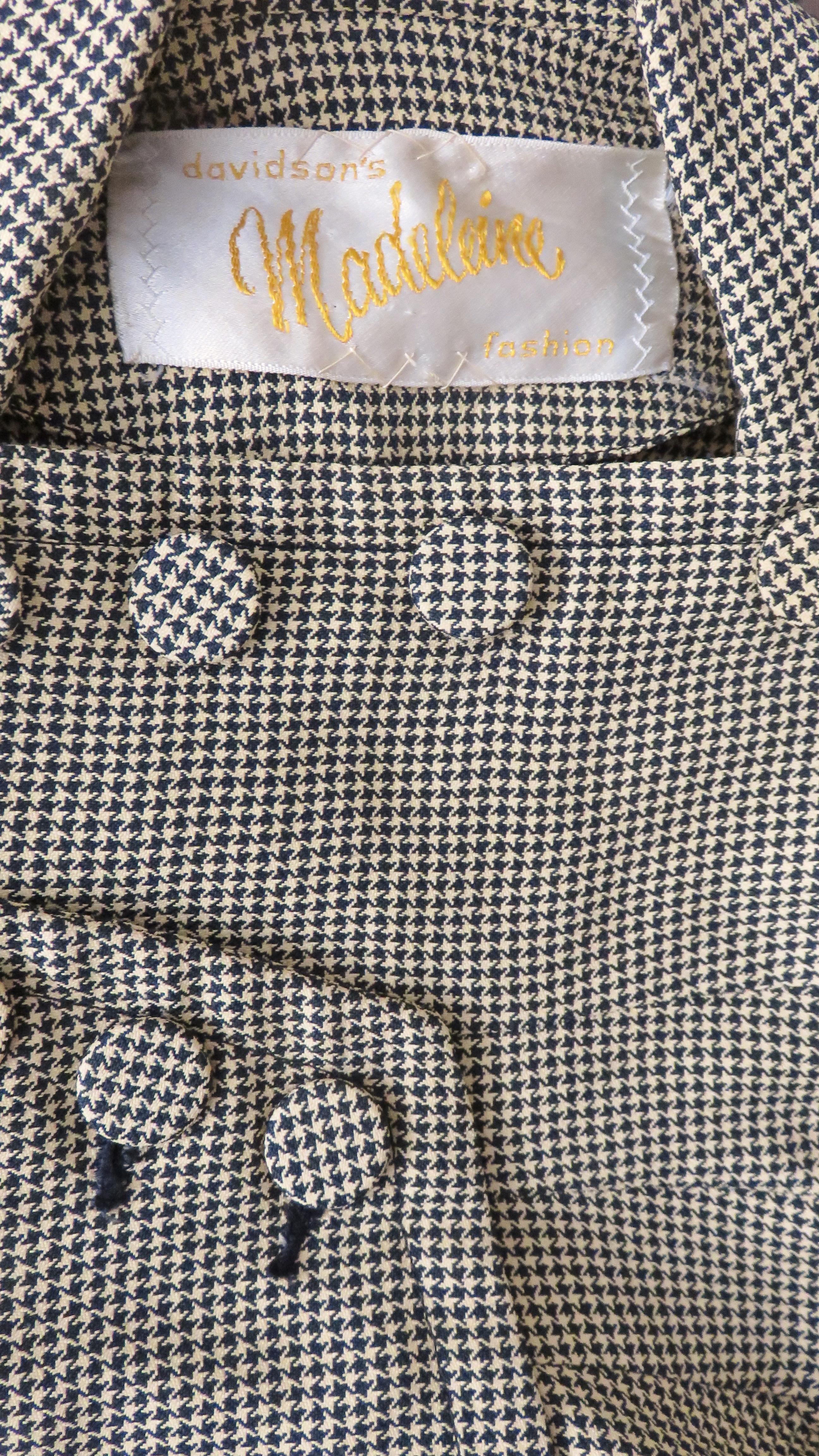 Tailleur Madeleine Davidson des années 1940 avec boutons élaborés en vente 6